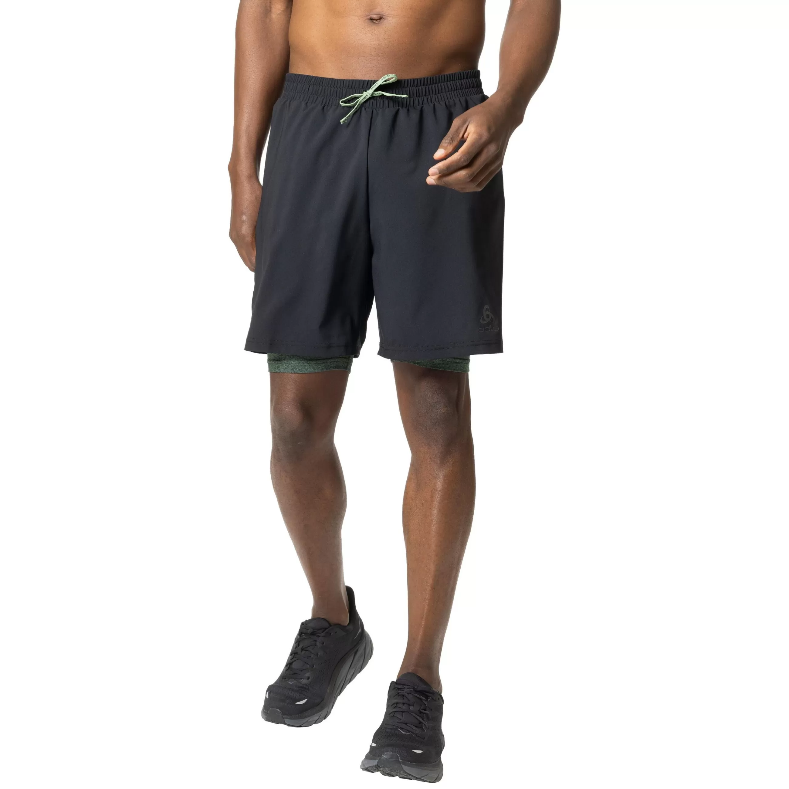 Shorts^Odlo The Active 365 2-In-1 7-Inch Shorts Black - Loden Frost