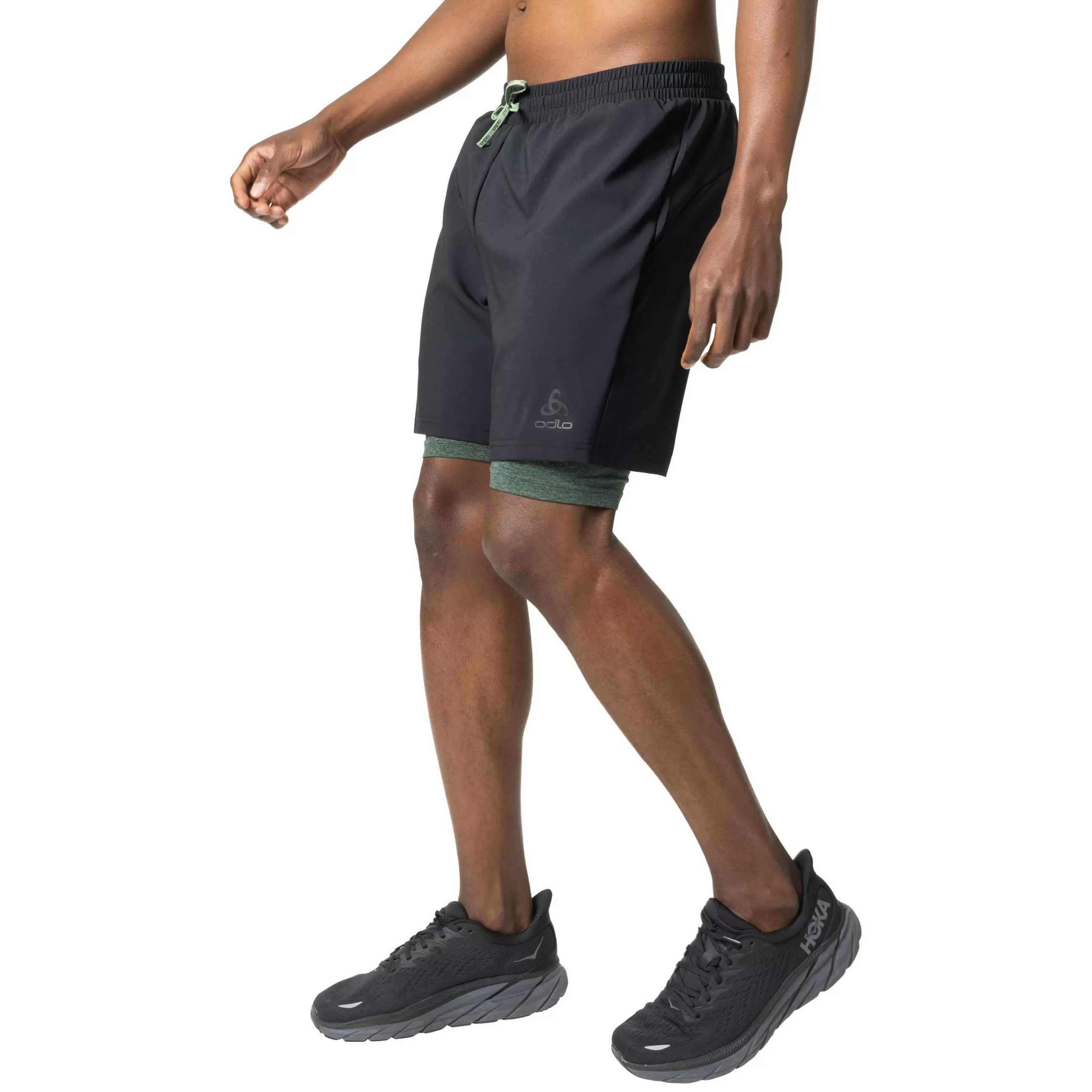 Shorts^Odlo The Active 365 2-In-1 7-Inch Shorts Black - Loden Frost