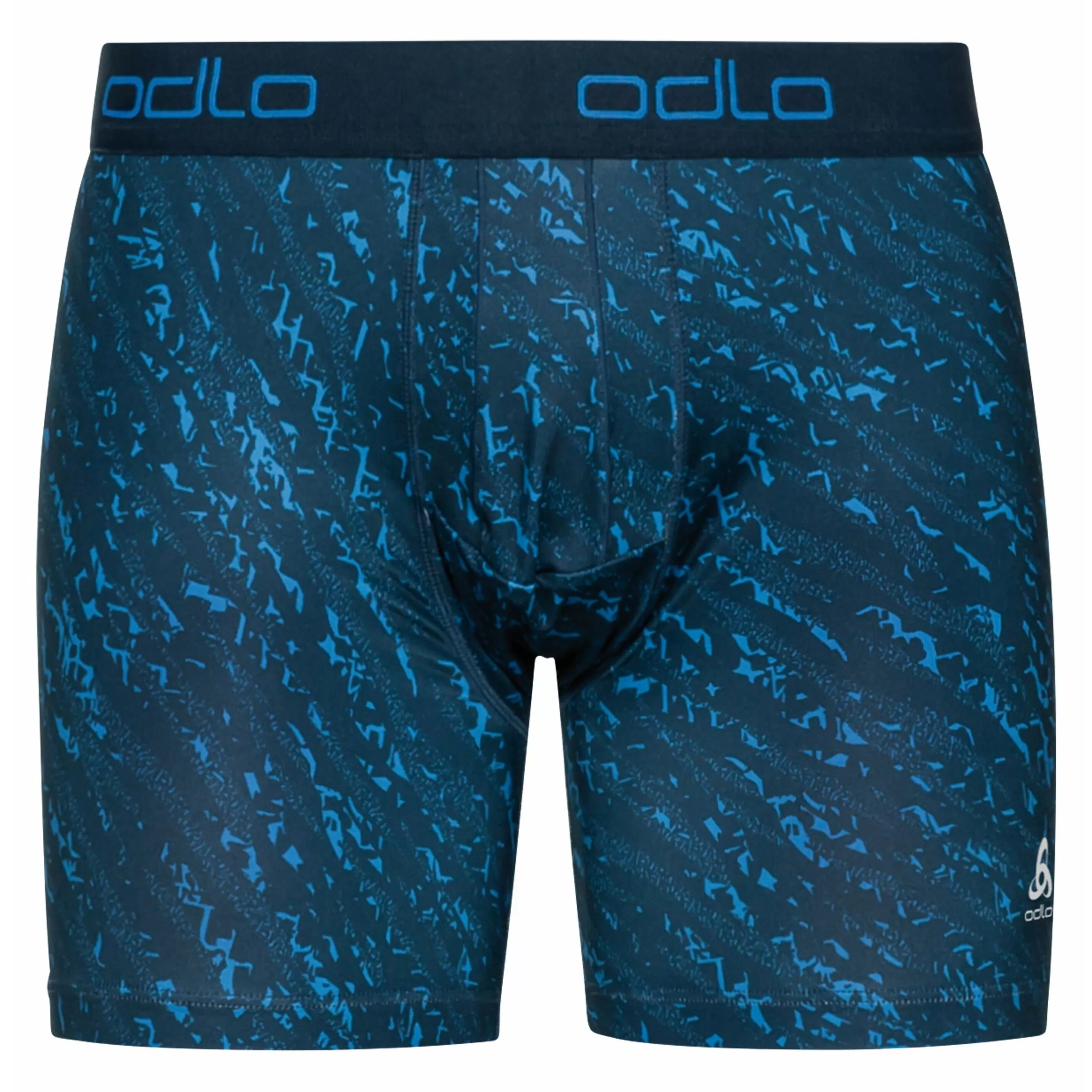 Underwear^Odlo The Active Everyday Eco Two-Pack Boxers With Blackcomb Print Blue Wing Teal - Black