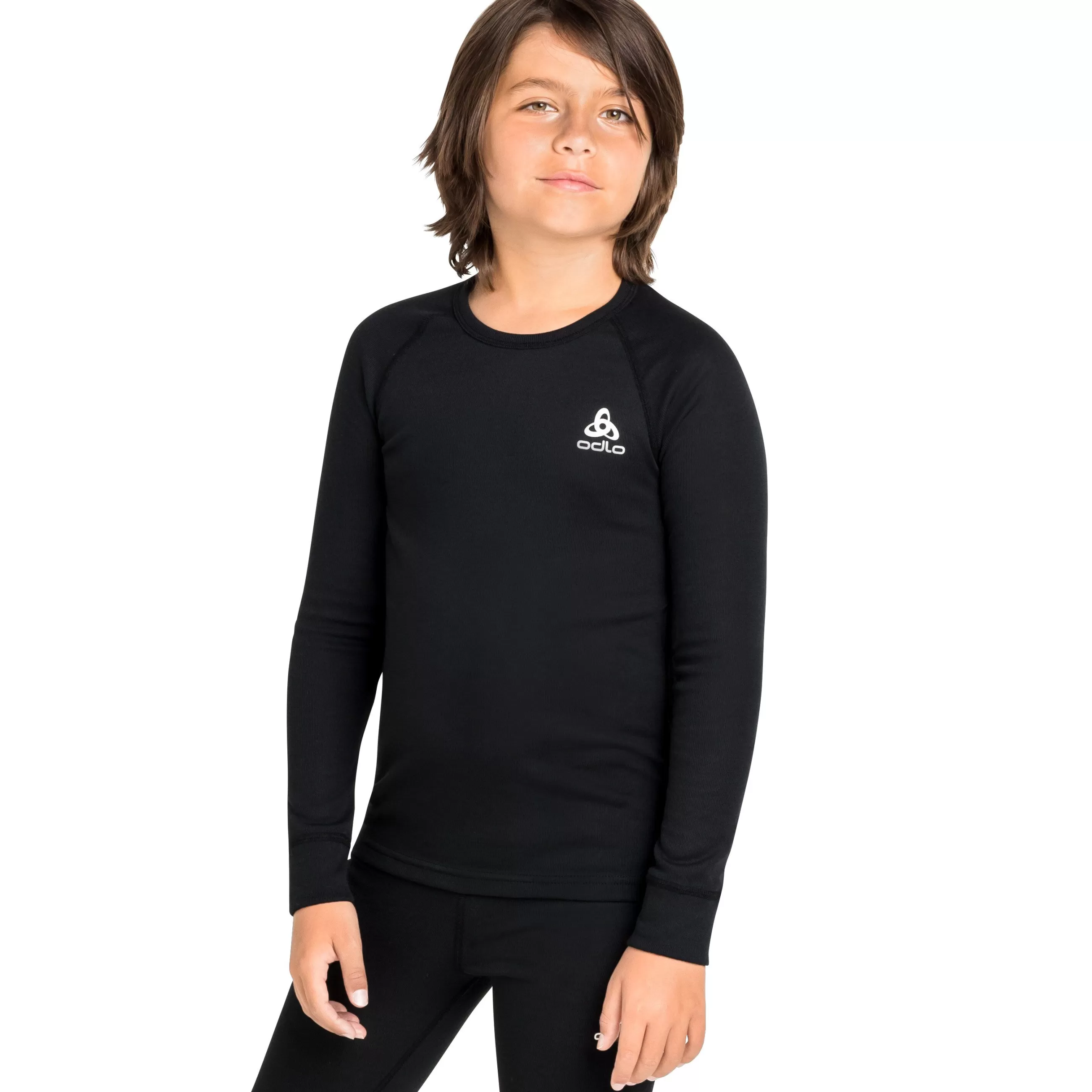 Clothing^Odlo The Active Warm Eco Kids' Long Sleeve Base Layer Top Black