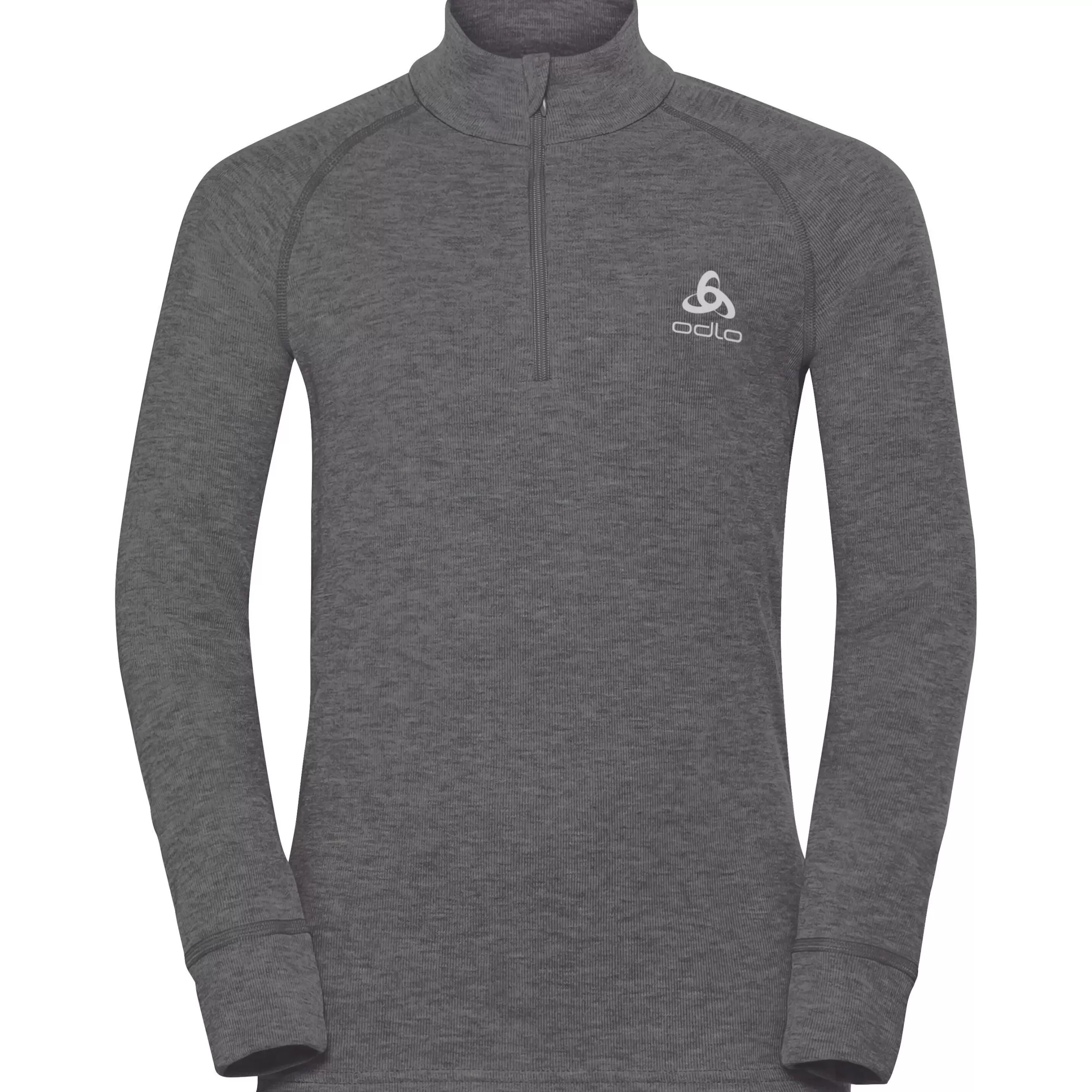 Clothing^Odlo The Active Warm Eco Kids' Long Sleeve Half-Zip Turtleneck Top Odlo Steel Grey Melange