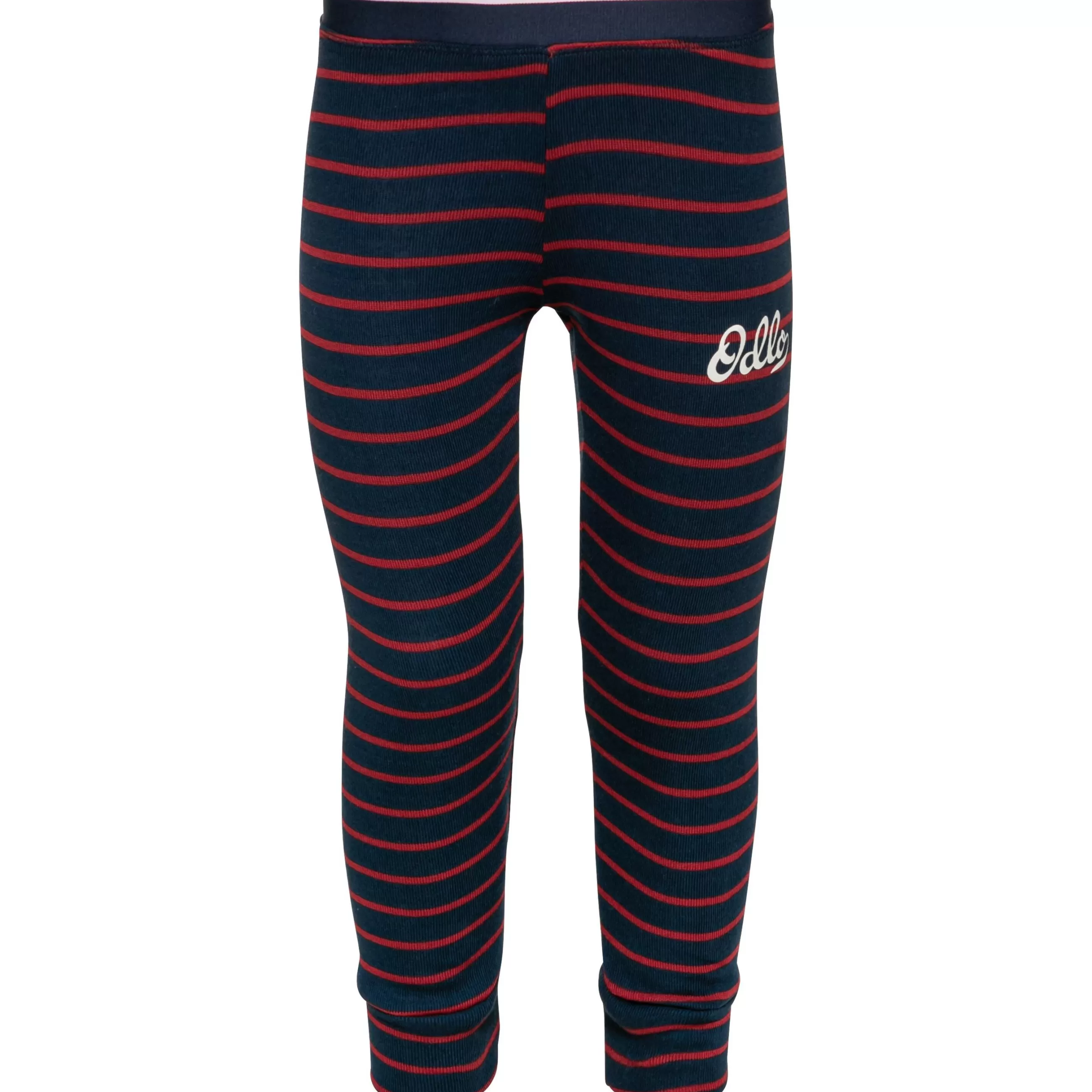 Clothing^Odlo The Active Warm Originals Eco Kids' Stripes Bottoms Dark Sapphire - Sundried Tomato