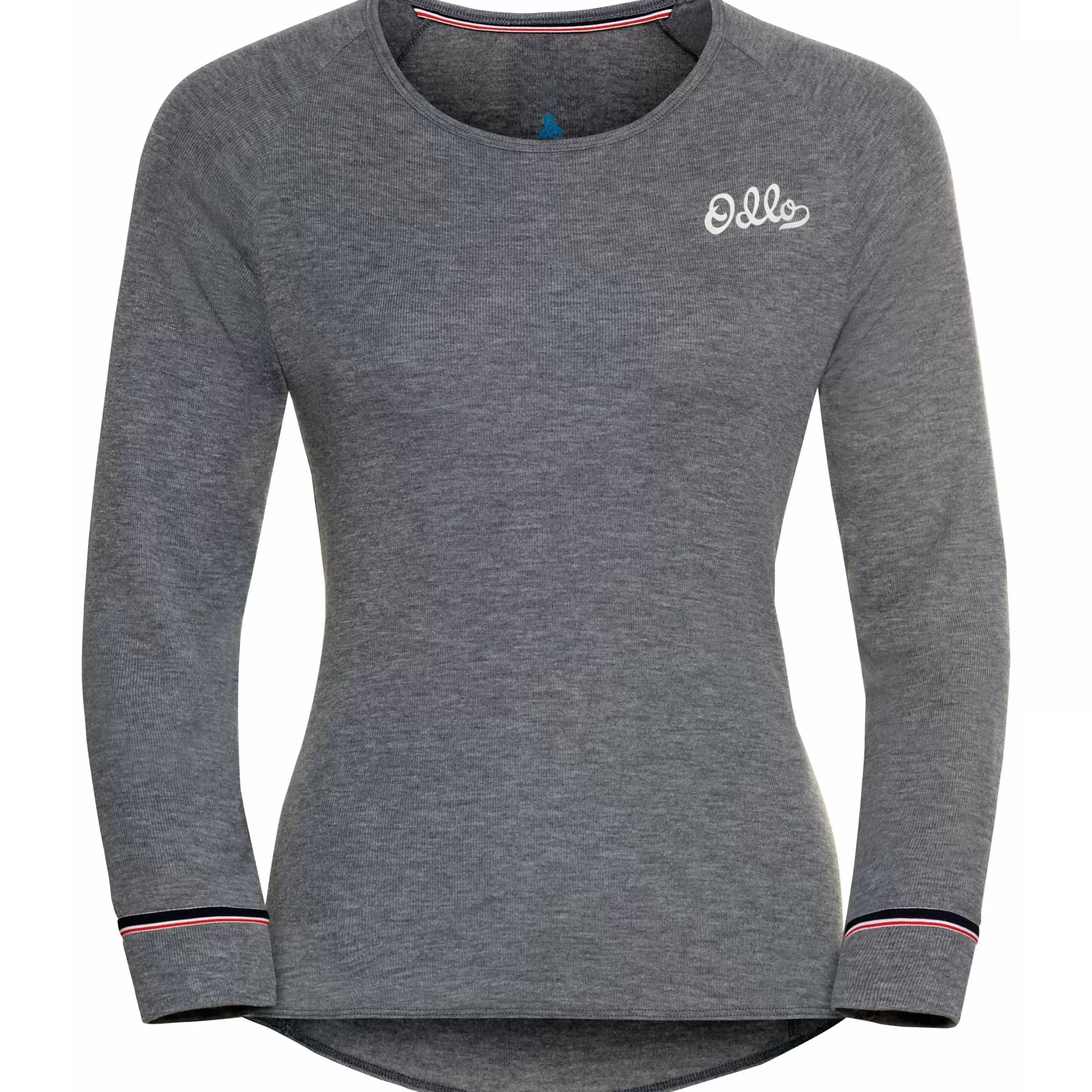 Base Layers^Odlo The Active Warm Originals Eco Long Sleeve Odlo Steel Grey Melange