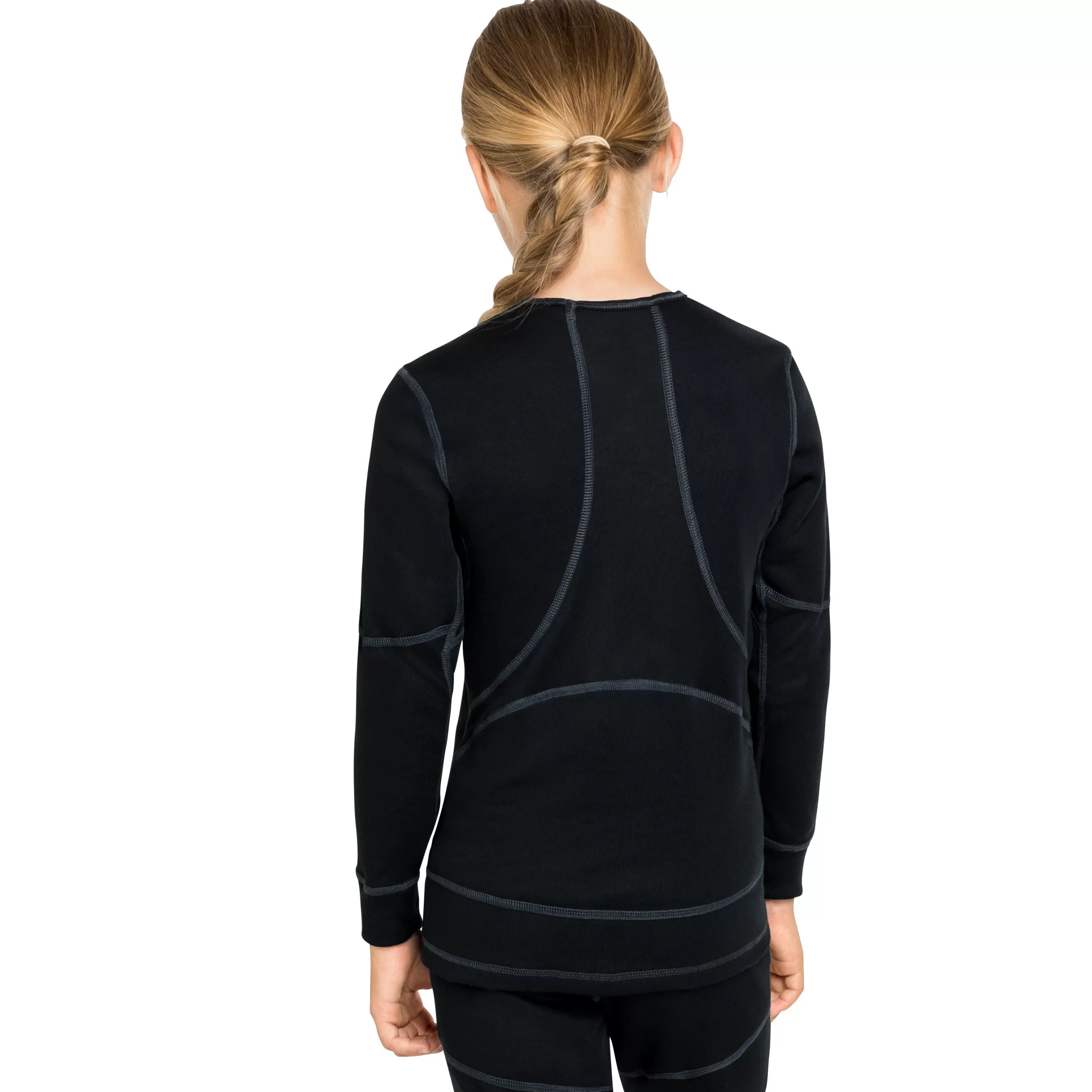 Clothing^Odlo The Active X-Warm Eco Kids' Long Sleeve Base Layer Top Black