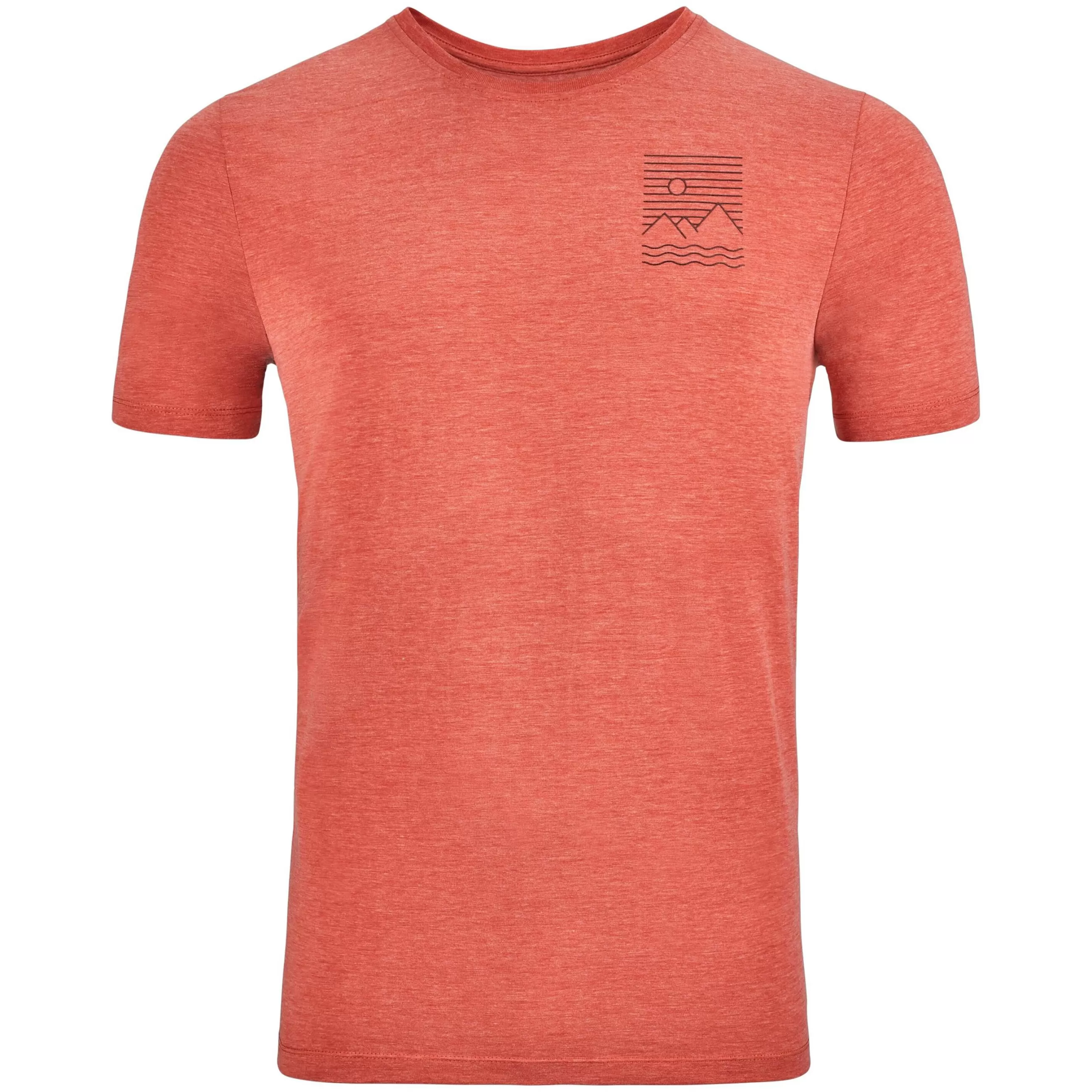 T-Shirts & Polos^Odlo The Ascent 365 Linear T-Shirt Ketchup Melange