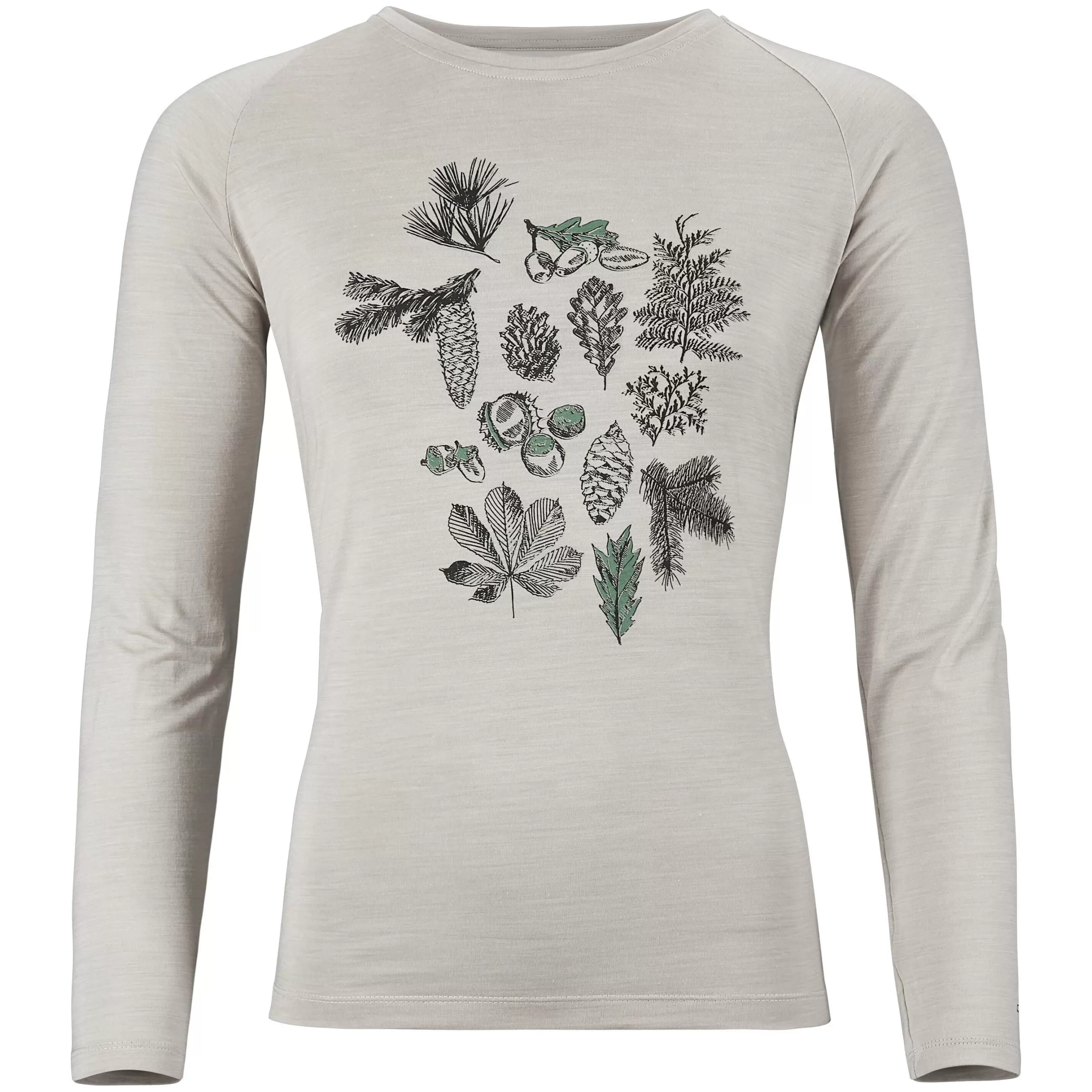 Mid Layers & Longsleeves^Odlo The Ascent Performance Wool 130 Forest Long Sleeve T-Shirt Silver Cloud Melange