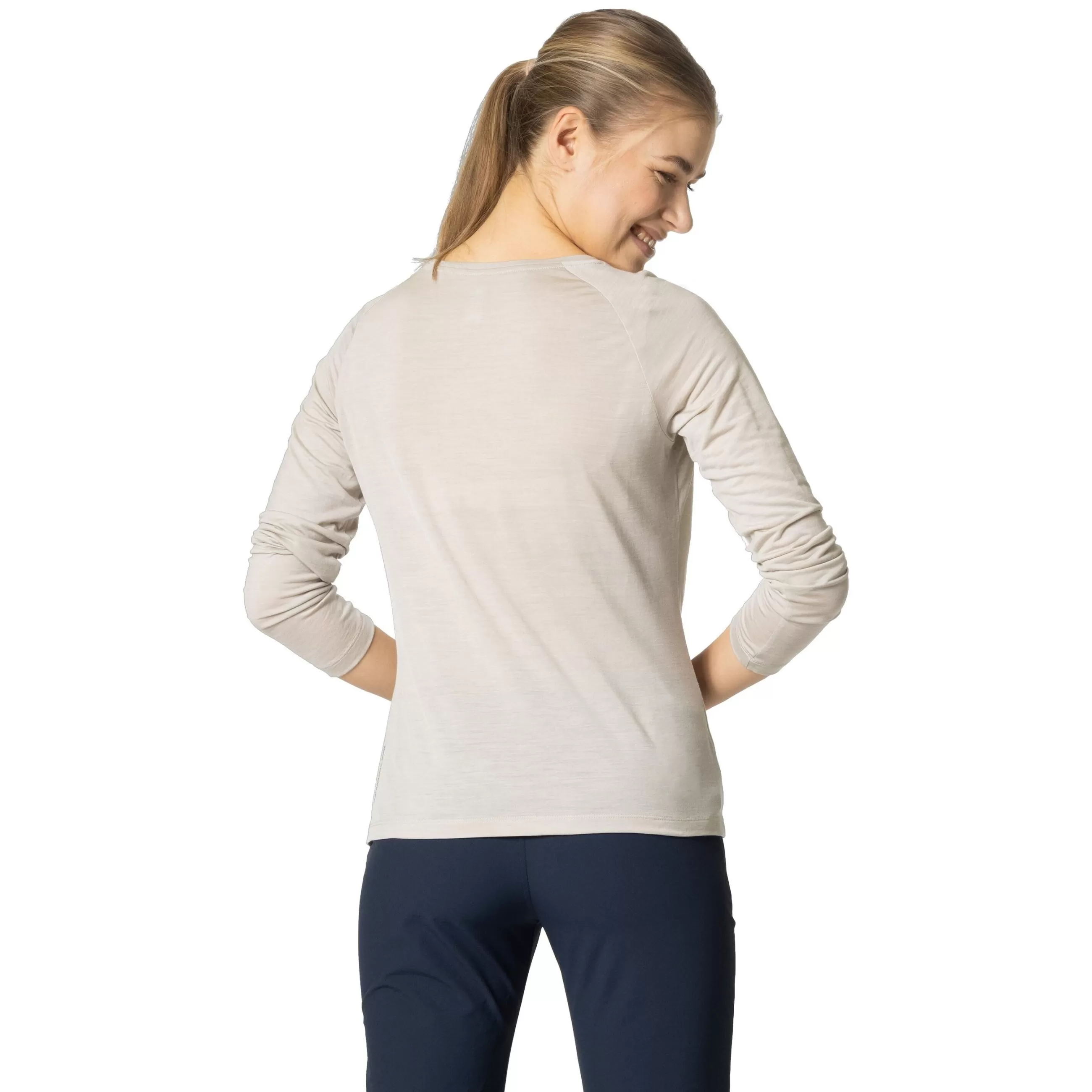 Mid Layers & Longsleeves^Odlo The Ascent Performance Wool 130 Forest Long Sleeve T-Shirt Silver Cloud Melange