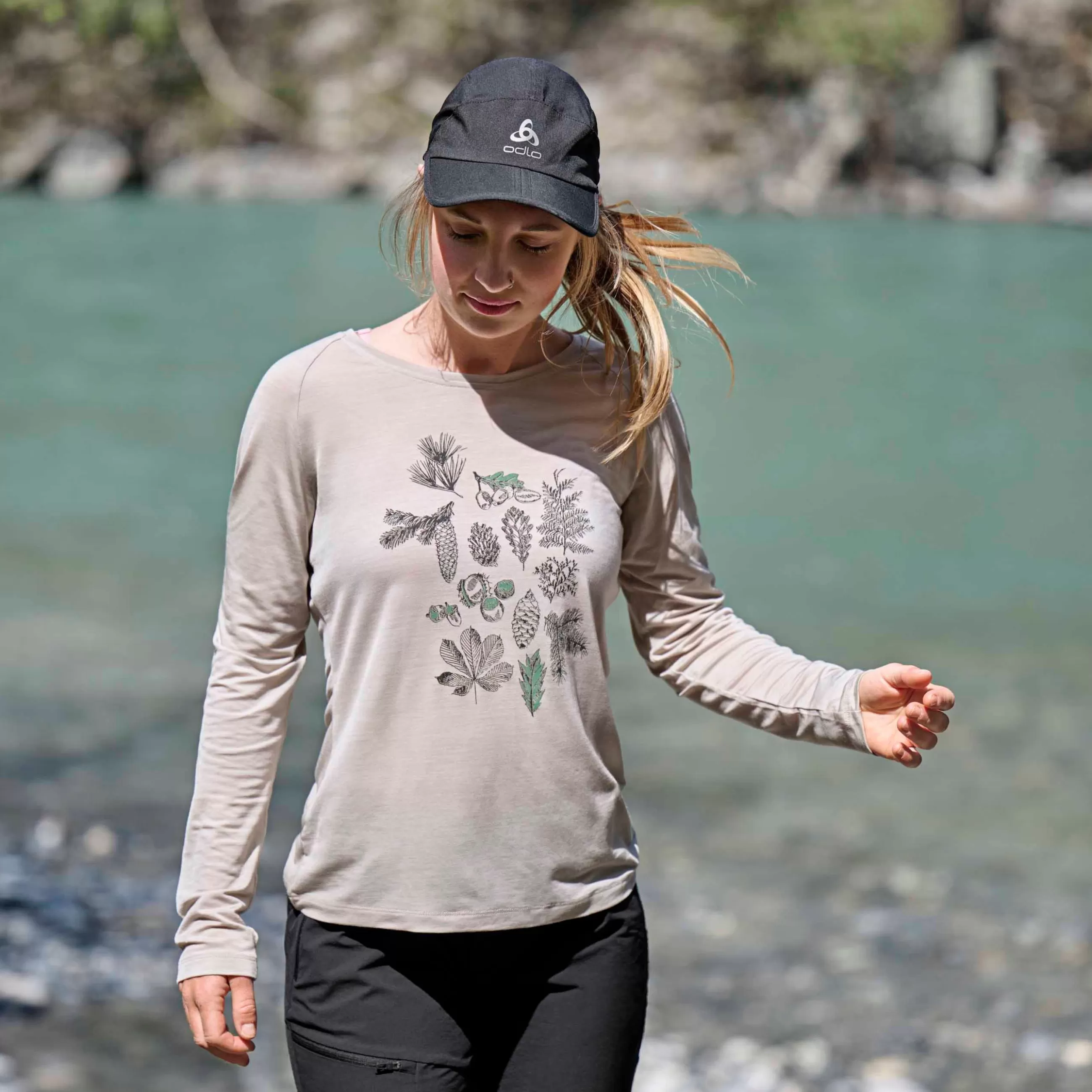 Mid Layers & Longsleeves^Odlo The Ascent Performance Wool 130 Forest Long Sleeve T-Shirt Silver Cloud Melange