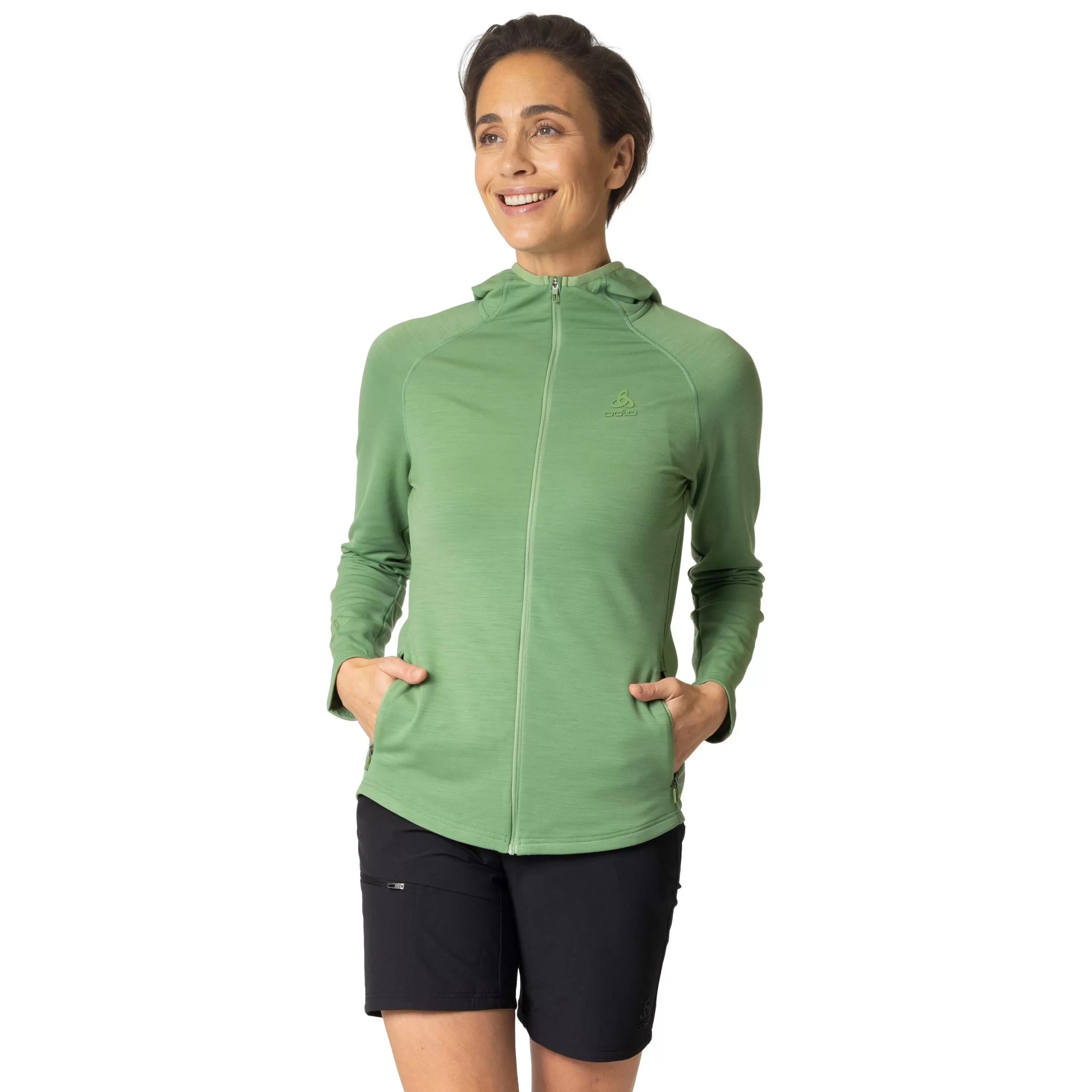 Mid Layers & Longsleeves^Odlo The Ascent Performance Wool Warm Mid Layer Hooded Zip Loden Frost