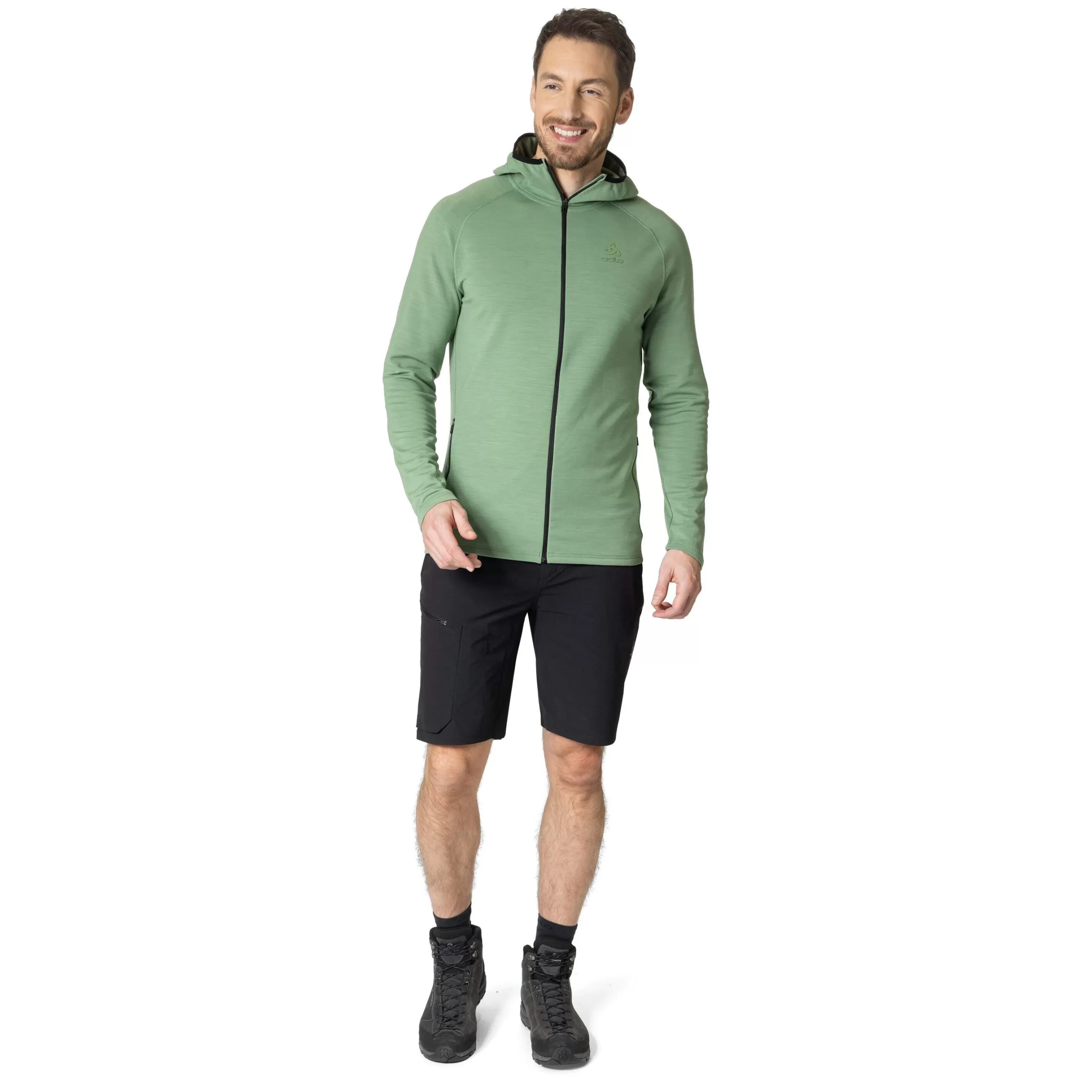 Mid Layers & Longsleeves^Odlo The Ascent Performance Wool Warm Mid Layer Hooded Zip Loden Frost