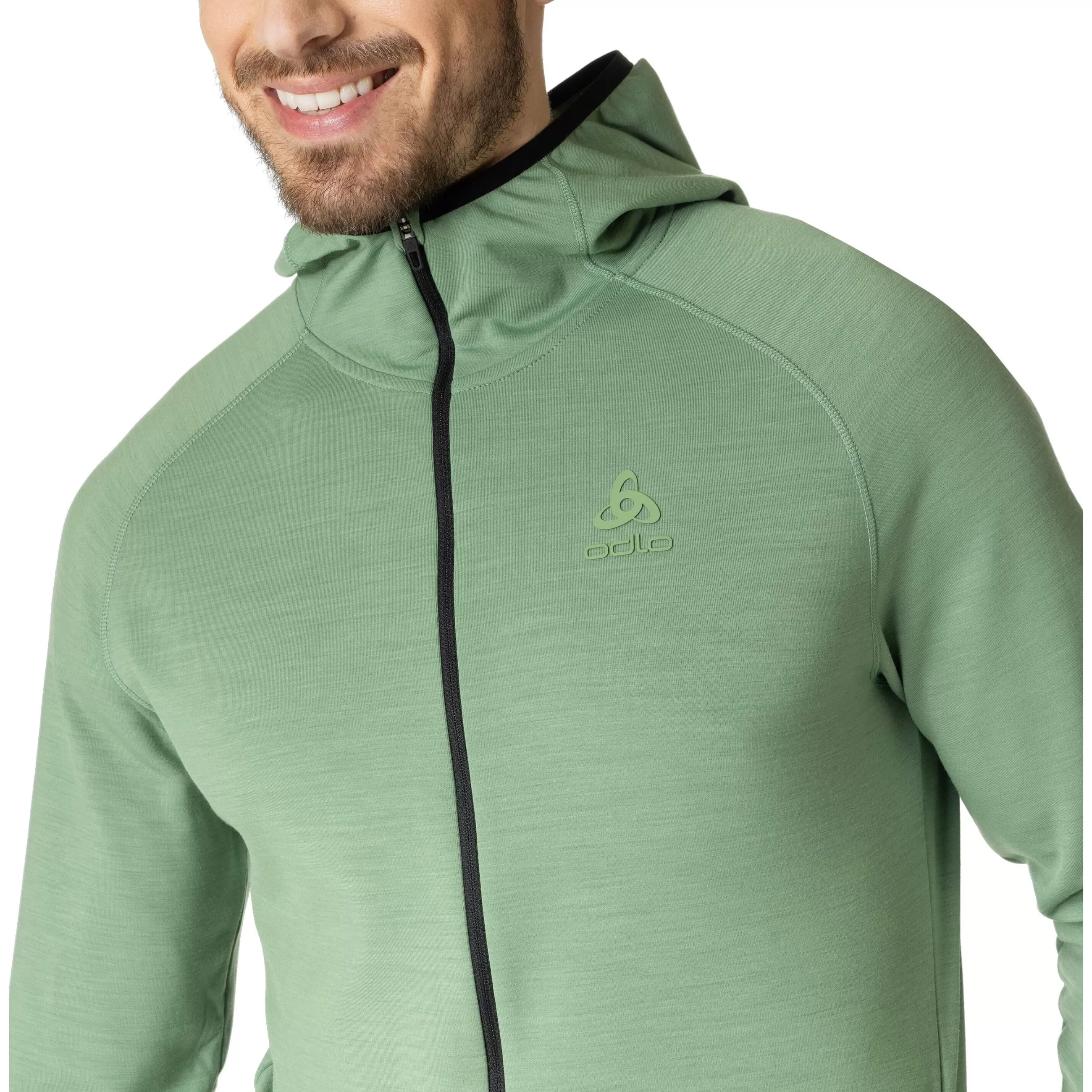 Mid Layers & Longsleeves^Odlo The Ascent Performance Wool Warm Mid Layer Hooded Zip Loden Frost