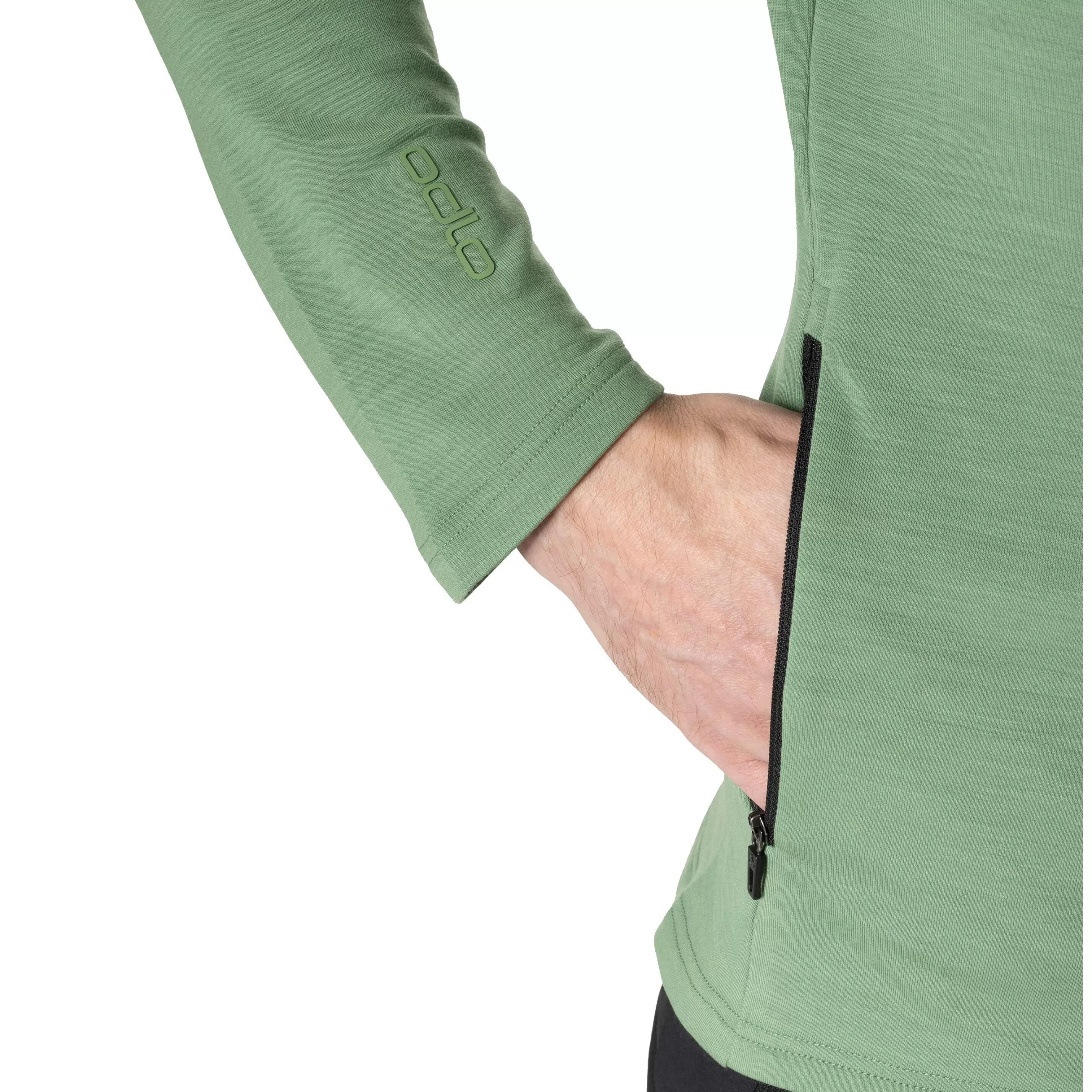 Mid Layers & Longsleeves^Odlo The Ascent Performance Wool Warm Mid Layer Hooded Zip Loden Frost