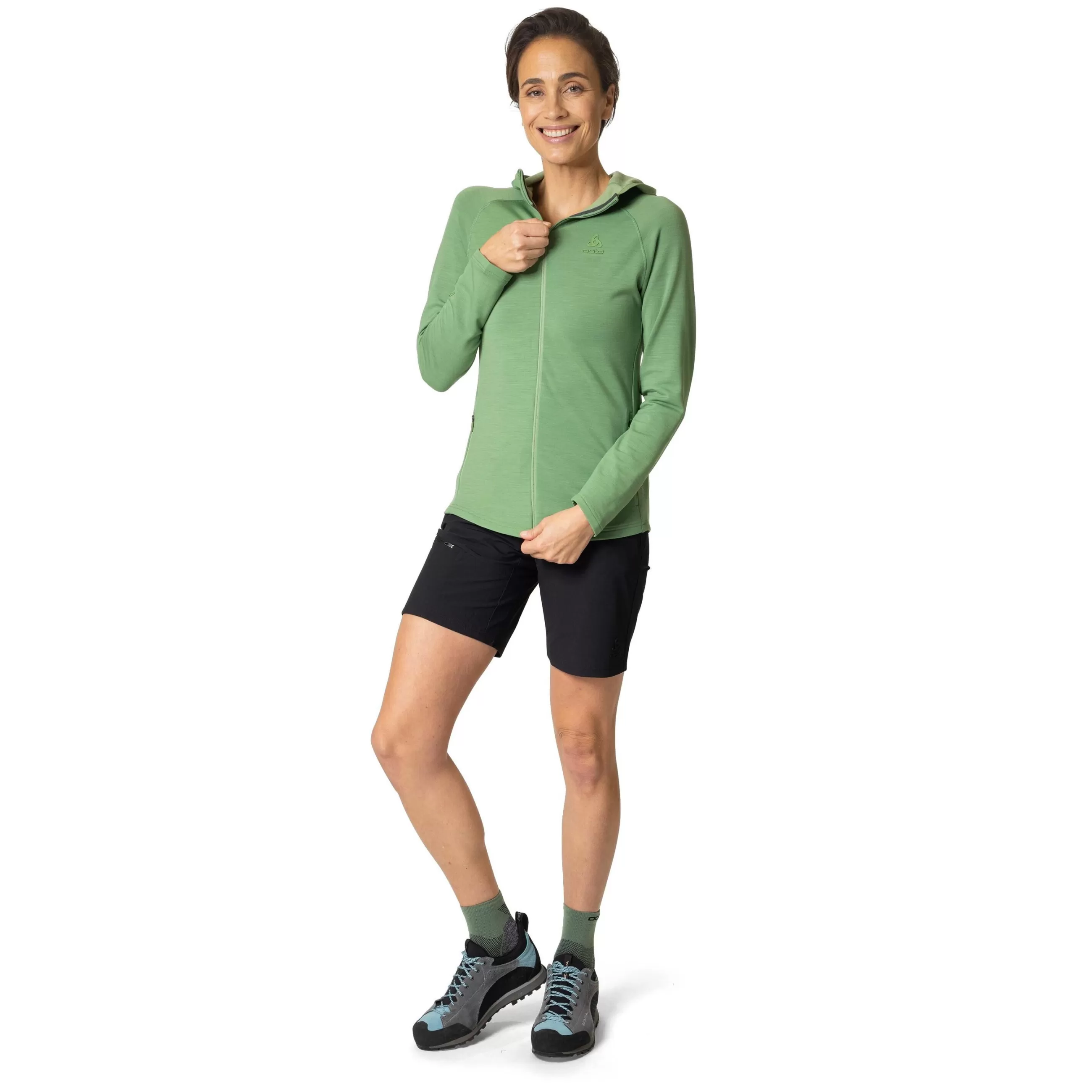 Mid Layers & Longsleeves^Odlo The Ascent Performance Wool Warm Mid Layer Hooded Zip Loden Frost