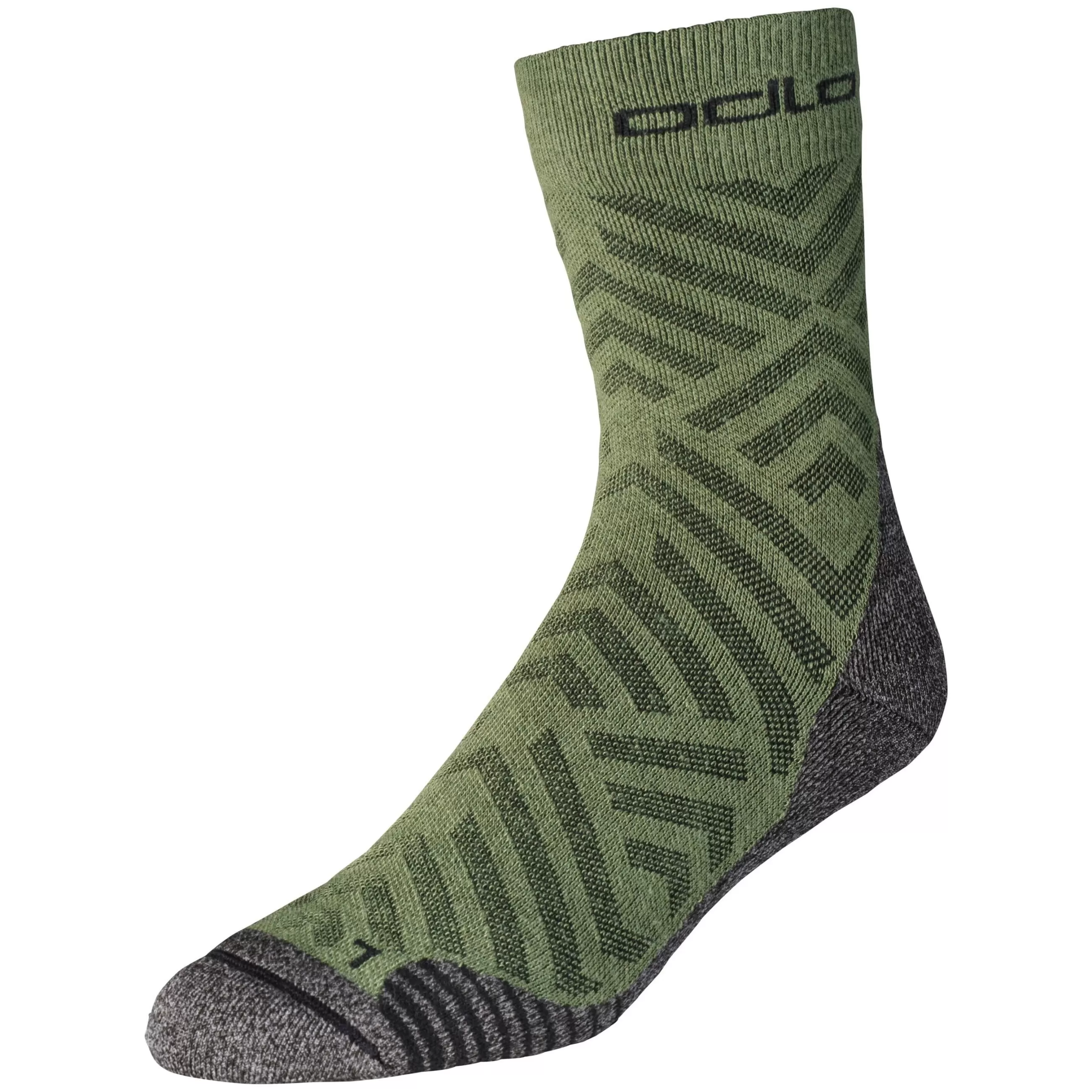 Socks^Odlo The Ceramicool Hike Graphic Unisex Micro Crew Socks Loden Frost