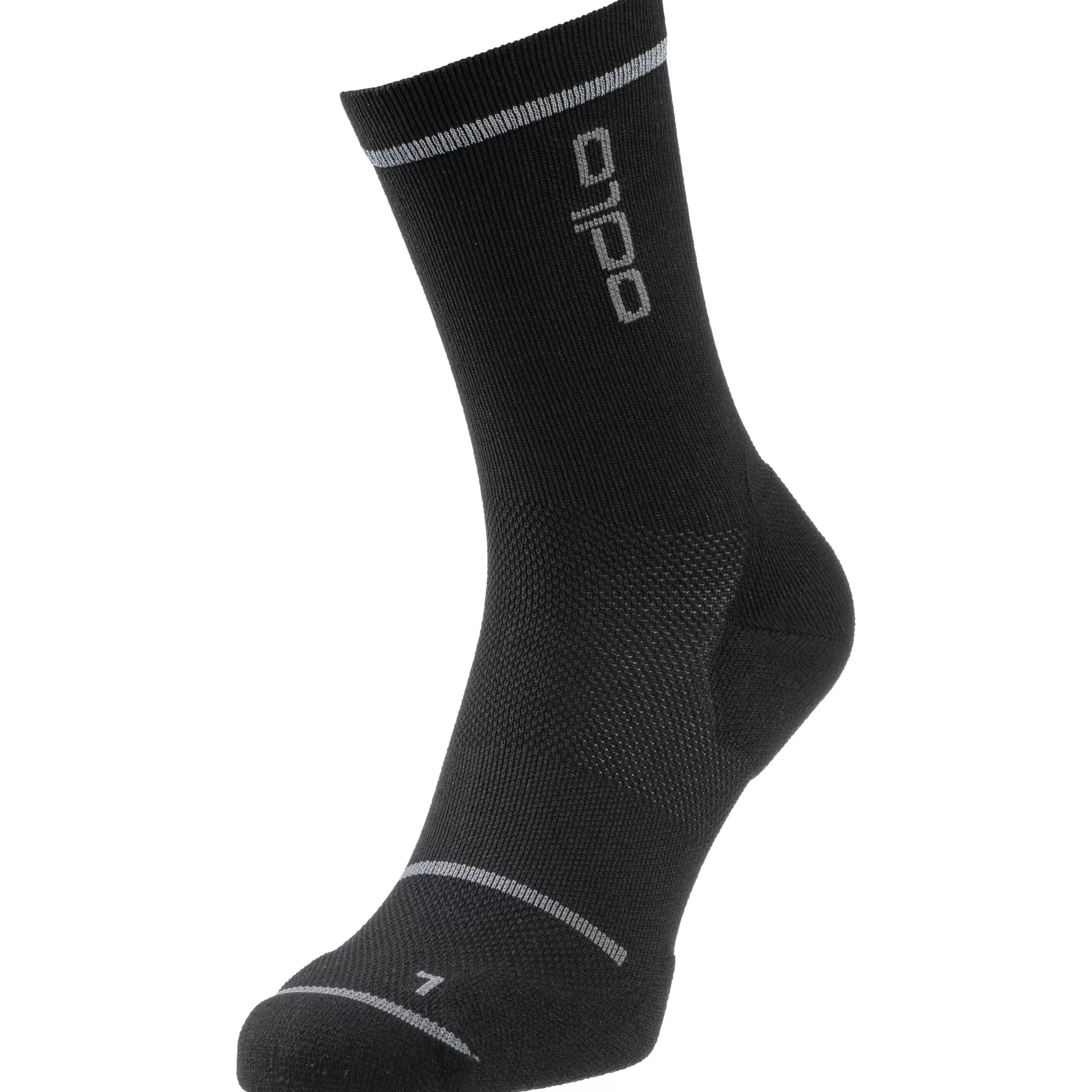 Socks^Odlo The Ceramicool Reflective Micro Crew Cycling Socks Black