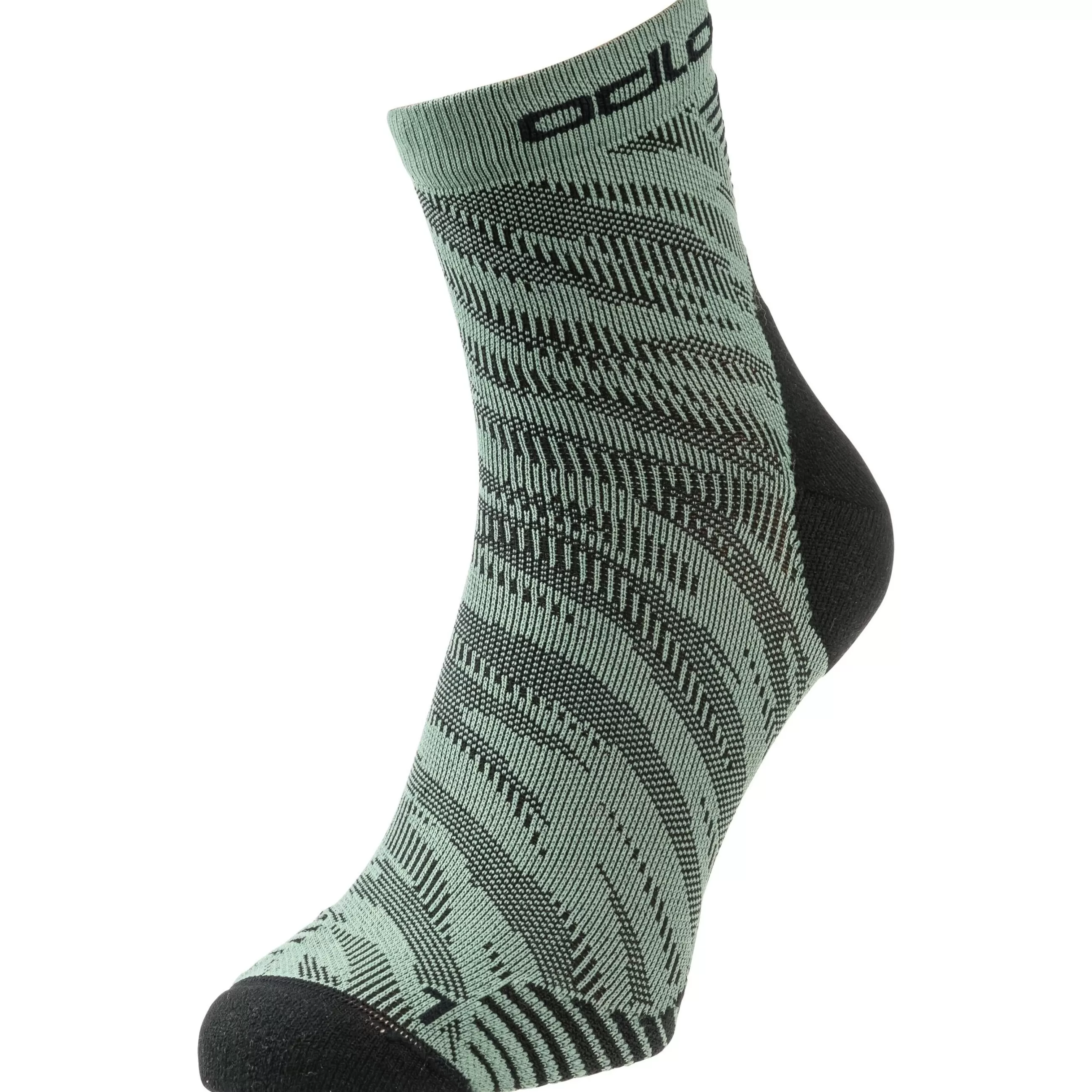 Socks^Odlo The Ceramicool Run Graphic Socks - Two-Pack Loden Frost - Black