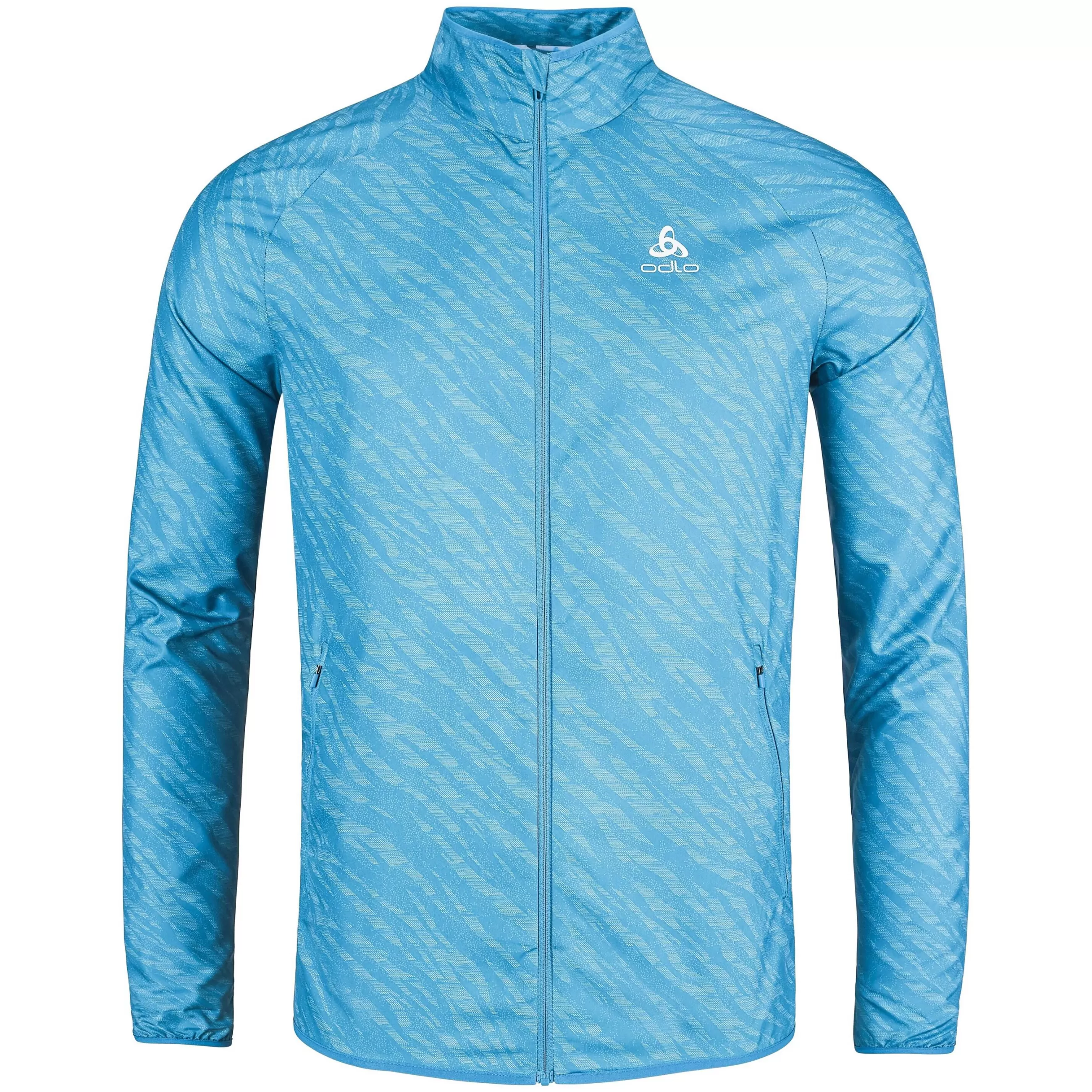 Jackets & Vests^Odlo The Essentials Light Print Running Jacket Saxony Blue