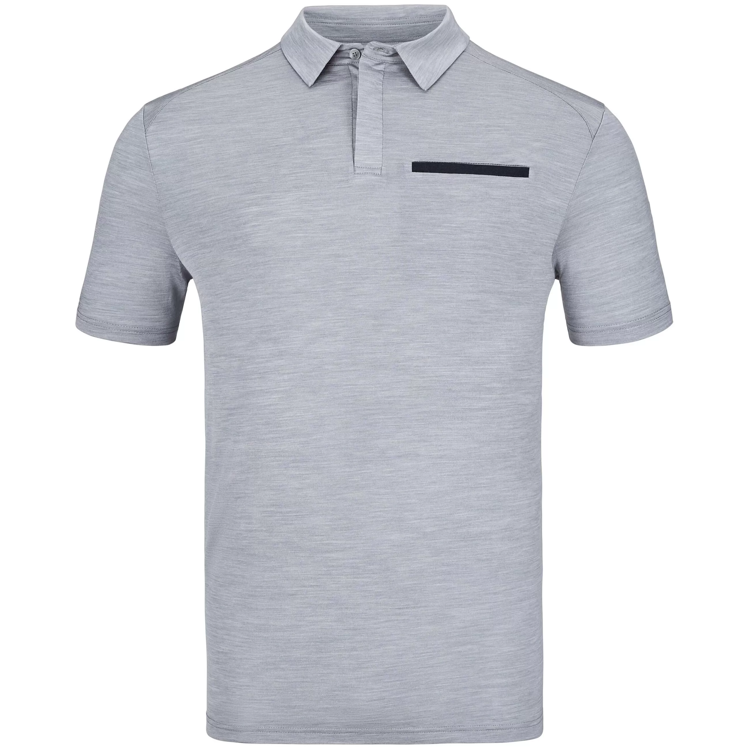 T-Shirts & Polos^Odlo The Essentials Performance Wool 130 Polo Shirt Grey Melange - Black