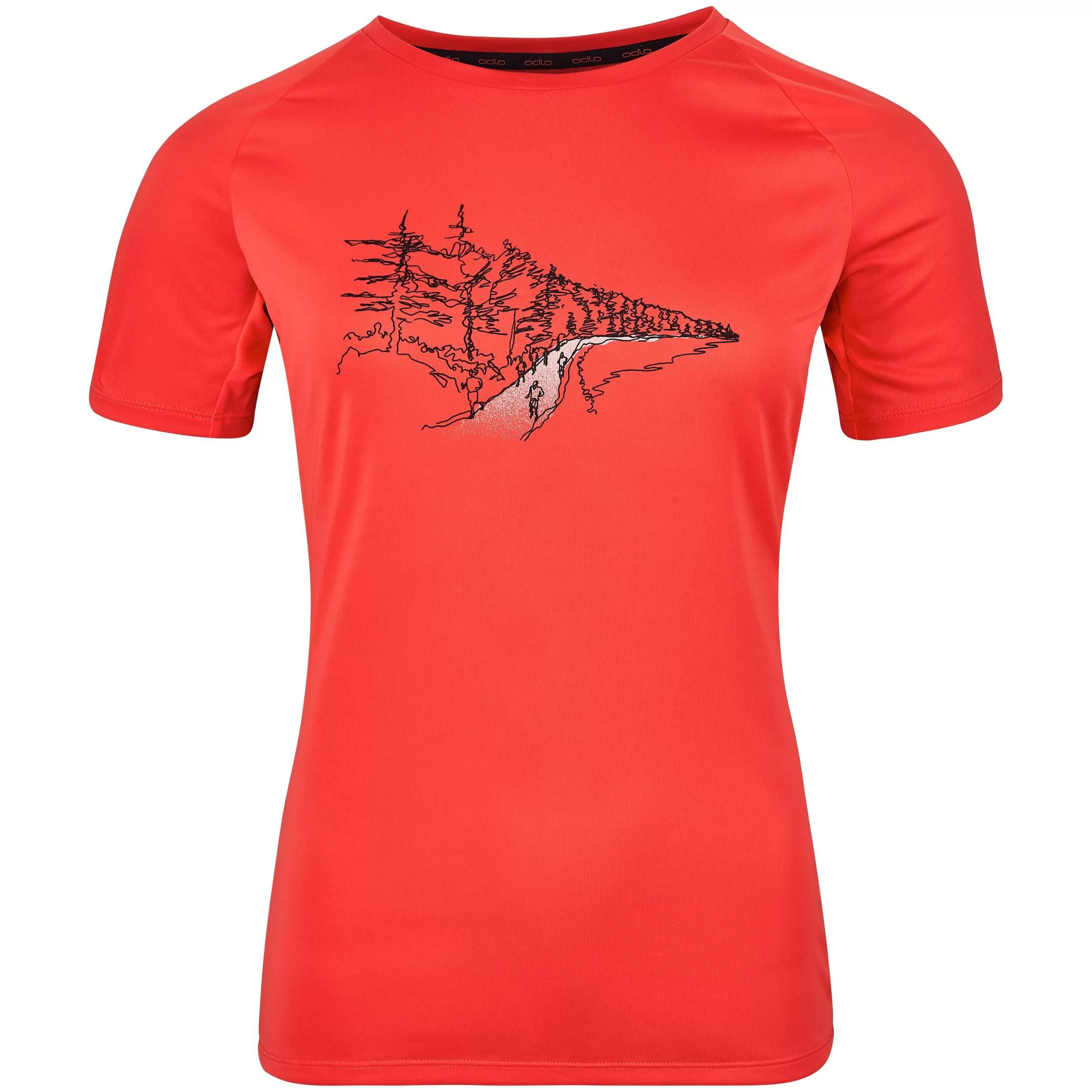 T-Shirts & Polos^Odlo The Essentials Print Running T-Shirt Cayenne