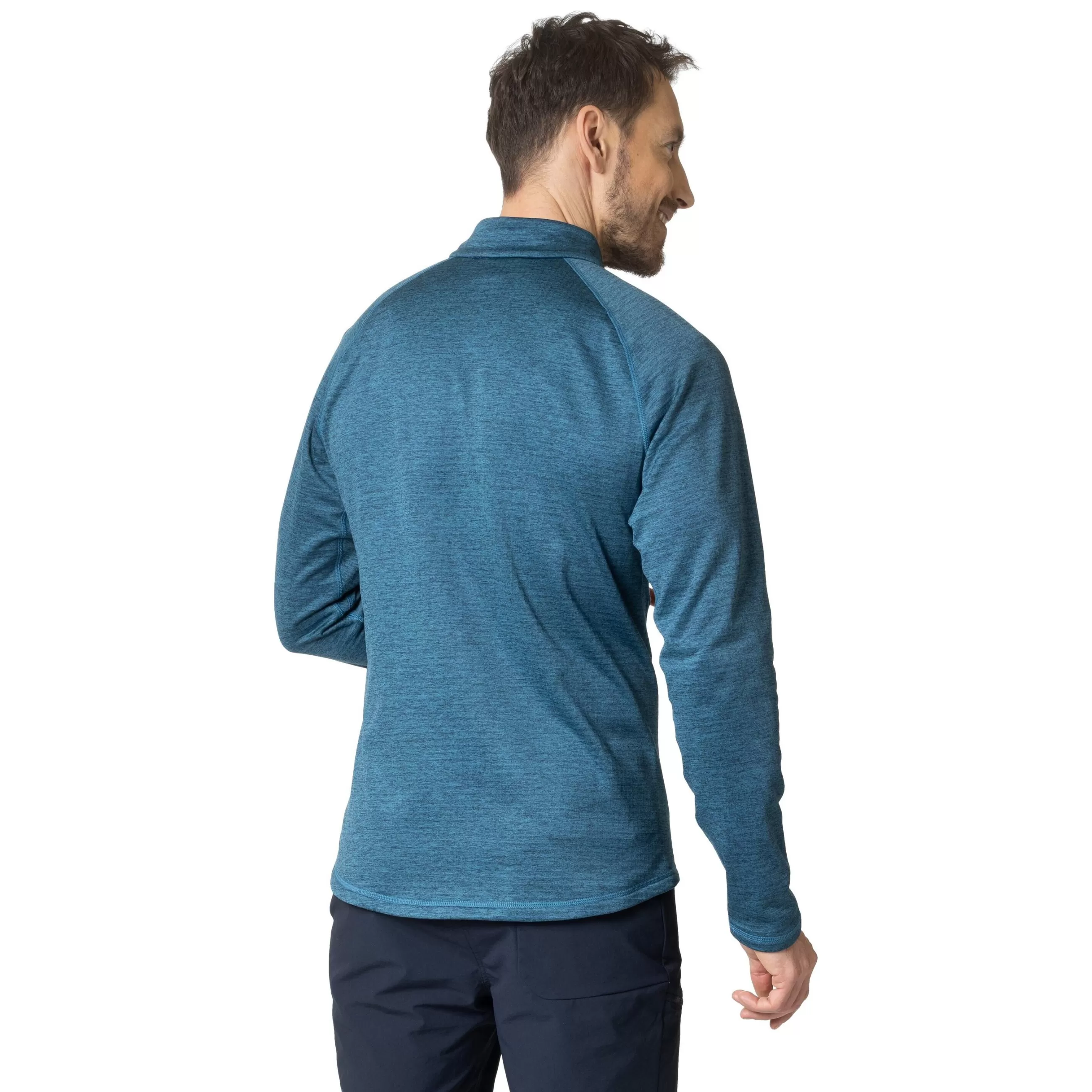 Mid Layers & Longsleeves^Odlo The Fli Mid Layer Zip Saxony Blue Melange