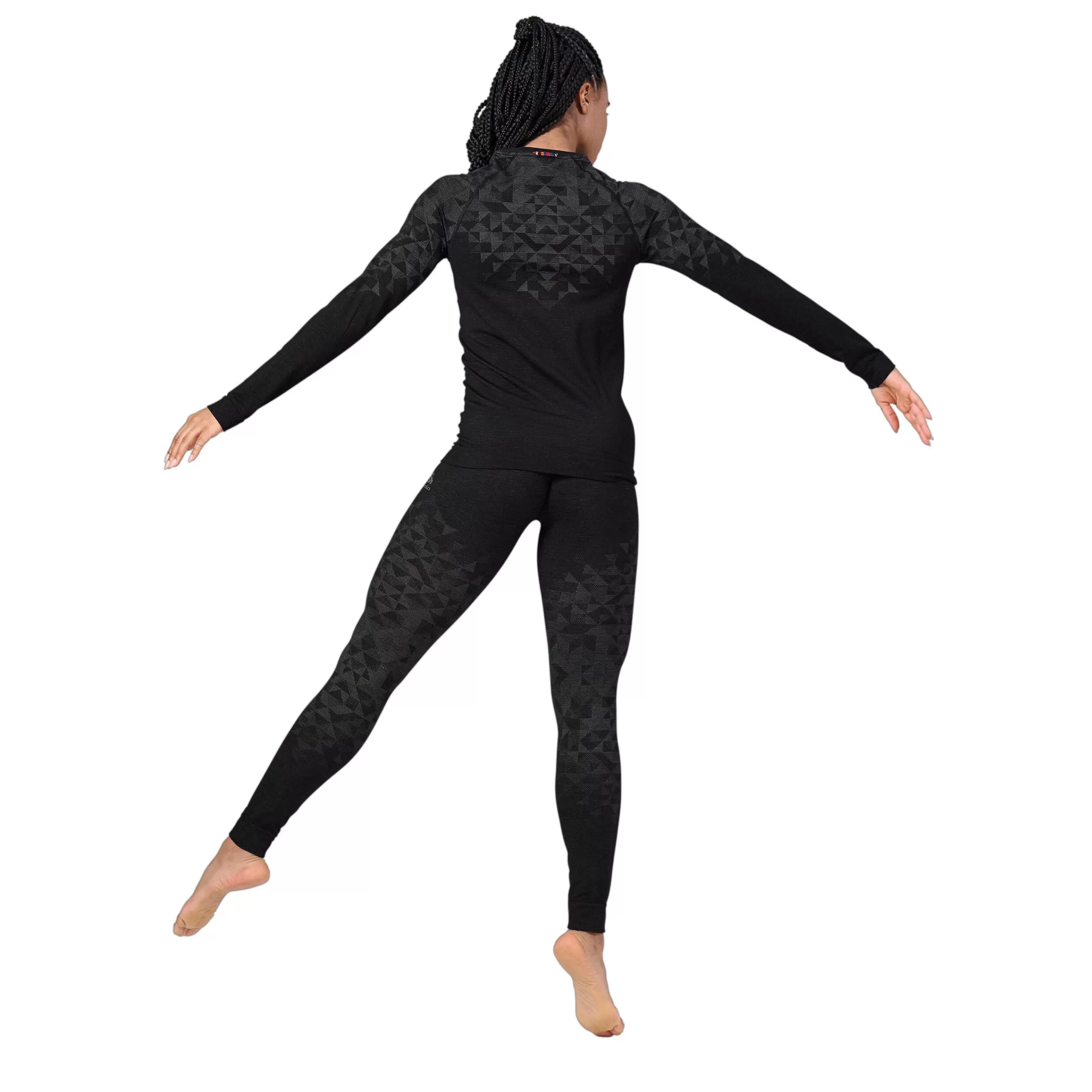 Base Layers^Odlo The Kinship Performance Wool Warm Long Sleeve Crew Neck Base Layer Black Melange