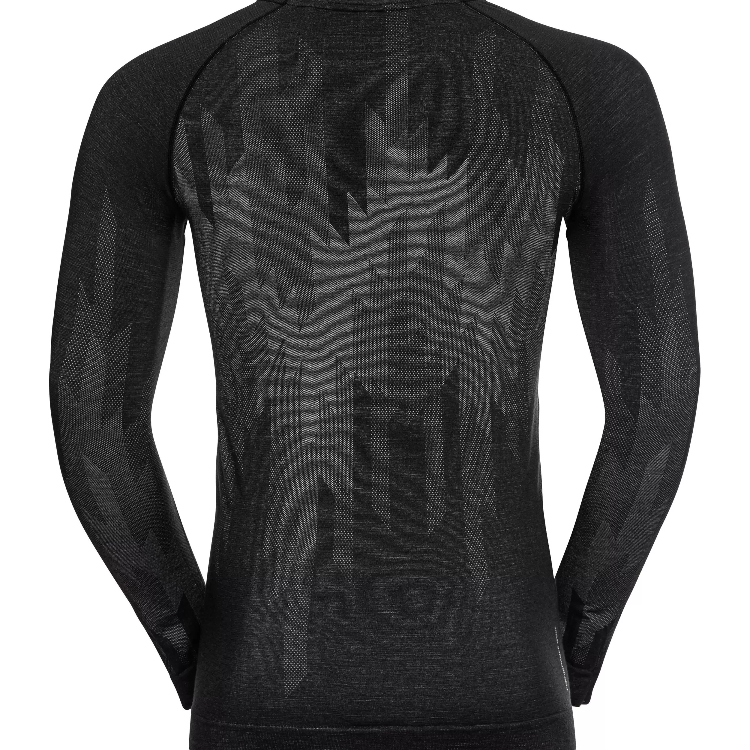 Base Layers^Odlo The Kinship Performance Wool Warm Long-Sleeve Crew Neck Base Layer Black Melange