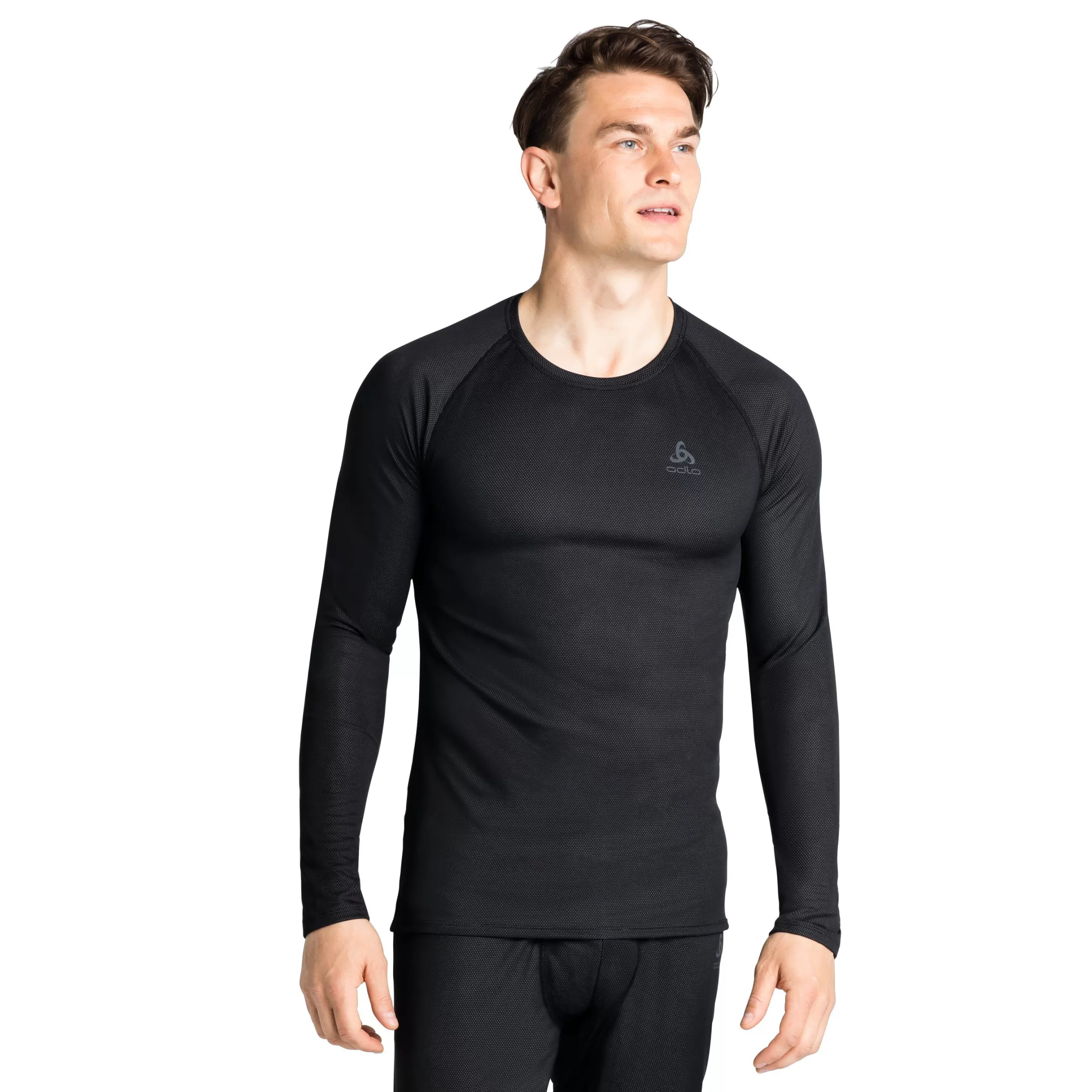 Base Layers^Odlo The Men's Active F-Dry Light Eco Base Layer Top Black