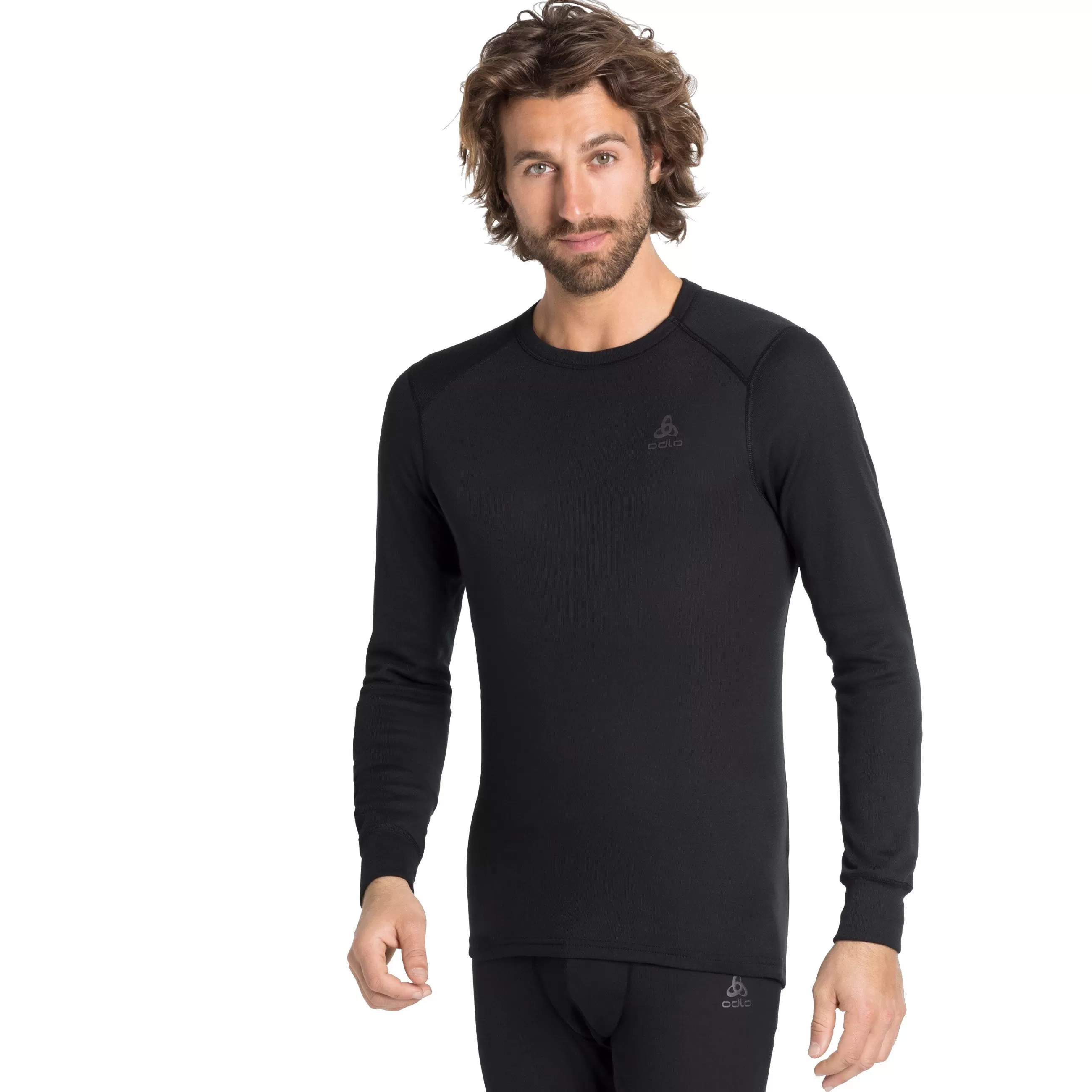 Base Layers^Odlo The Men's Active Warm Eco Long Sleeve Base Layer Top Black