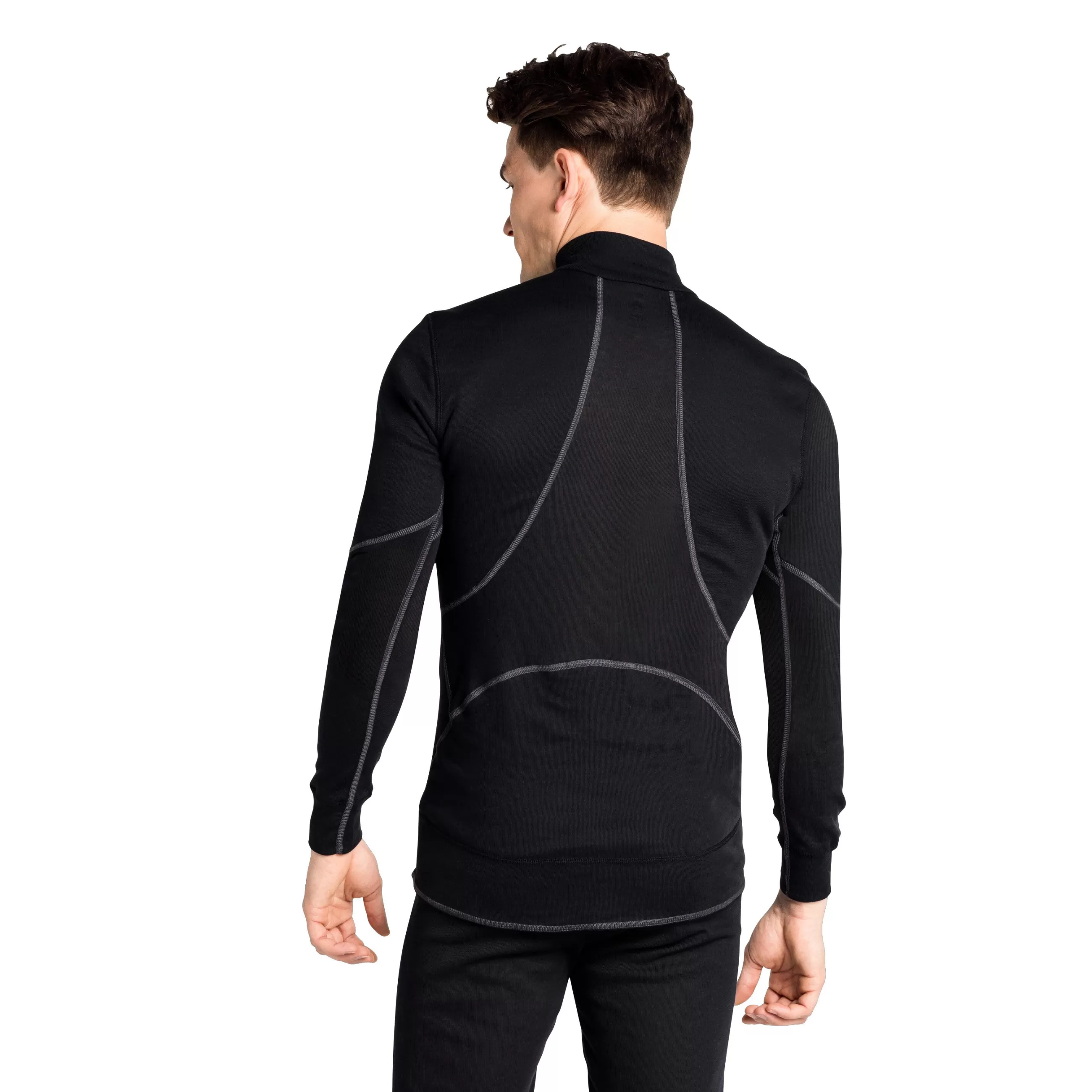 Base Layers^Odlo The Men's Active X-Warm Eco Half-Zip Turtleneck Base Layer Top Black