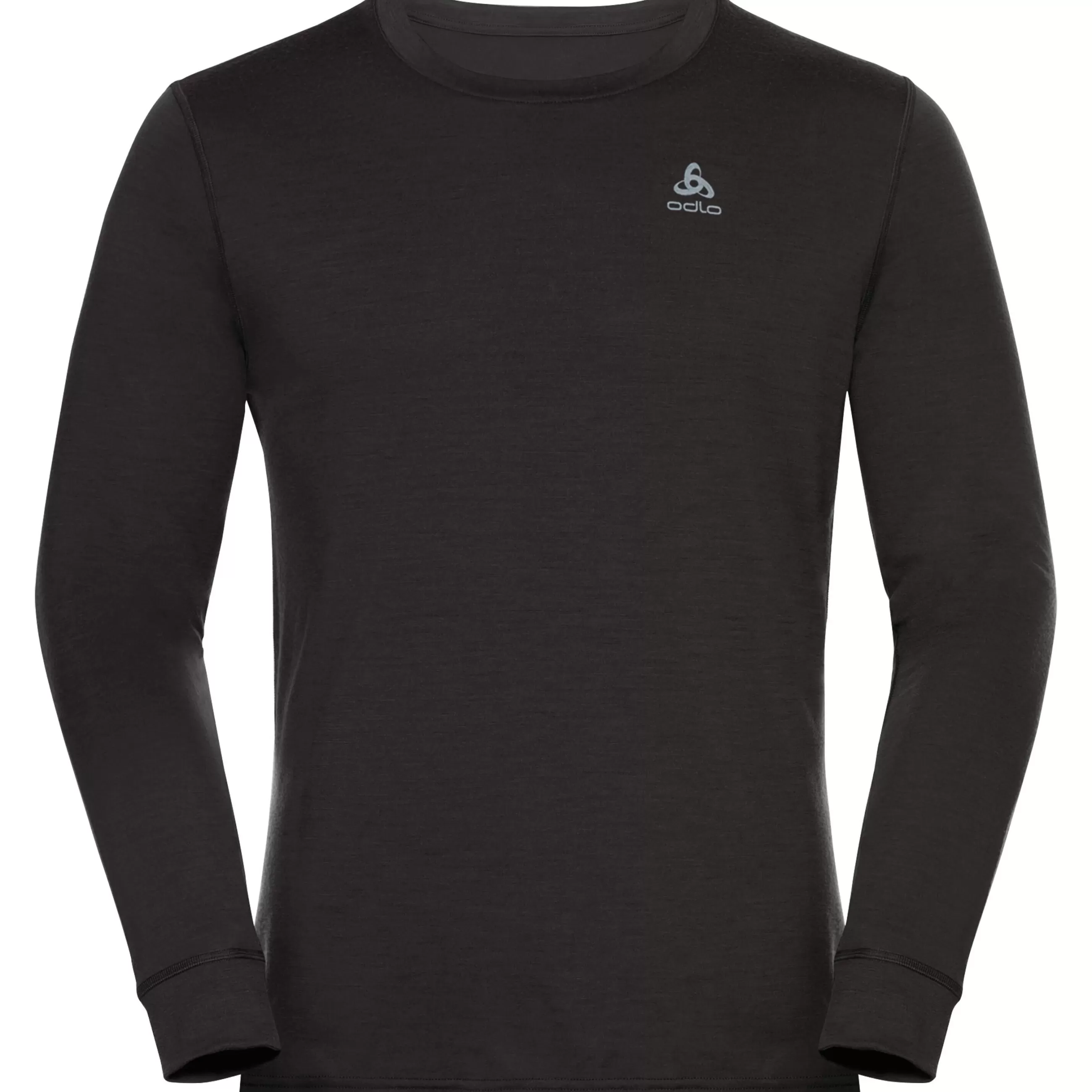 Base Layers^Odlo The Men's Natural 100% Merino Warm Long Sleeve Base Layer Top Black - Black