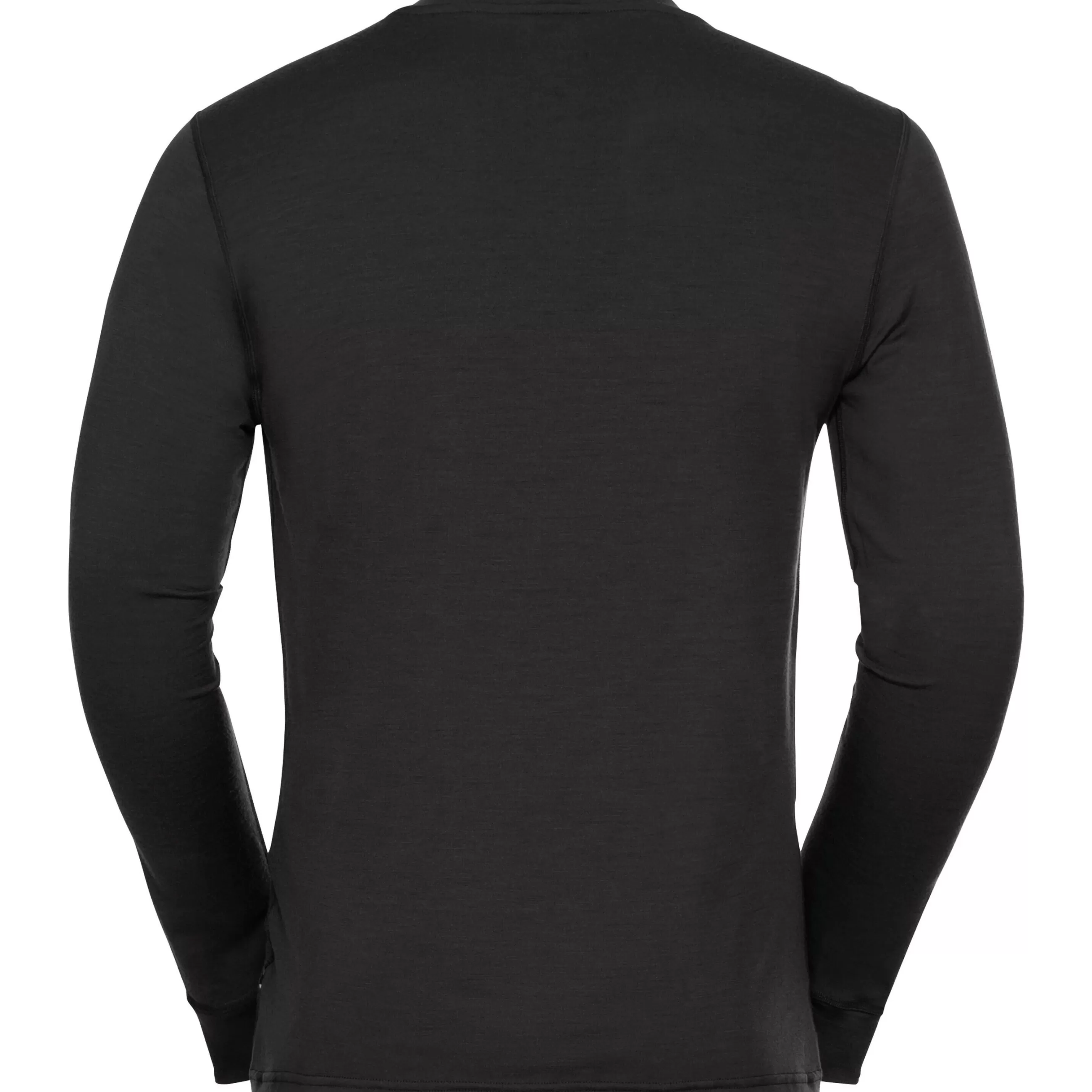 Base Layers^Odlo The Men's Natural 100% Merino Warm Long Sleeve Base Layer Top Black - Black