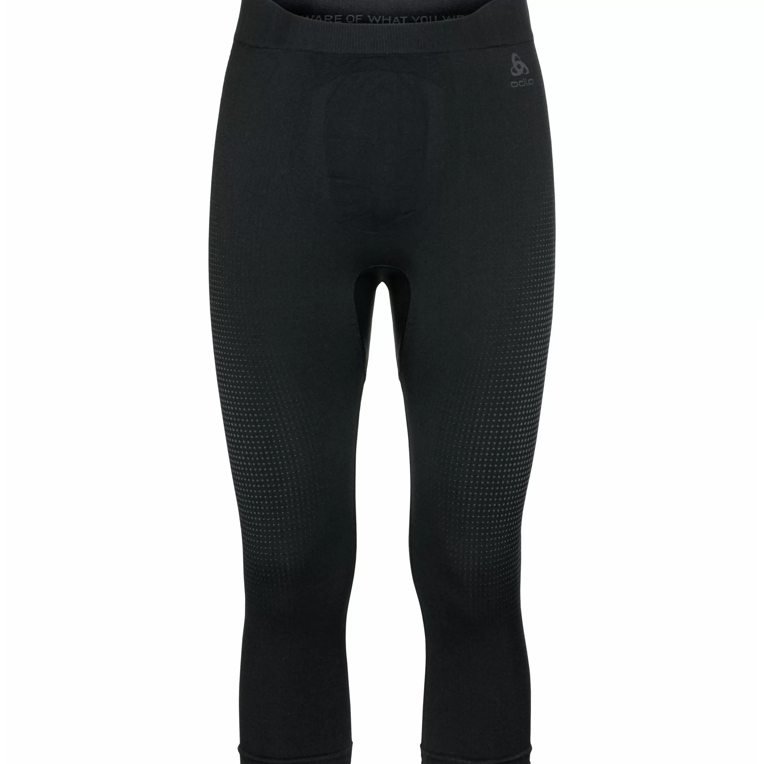 Base Layers^Odlo The Men's Performance Warm Eco Base Layer 3/4 Pants Black - New Odlo Graphite Grey