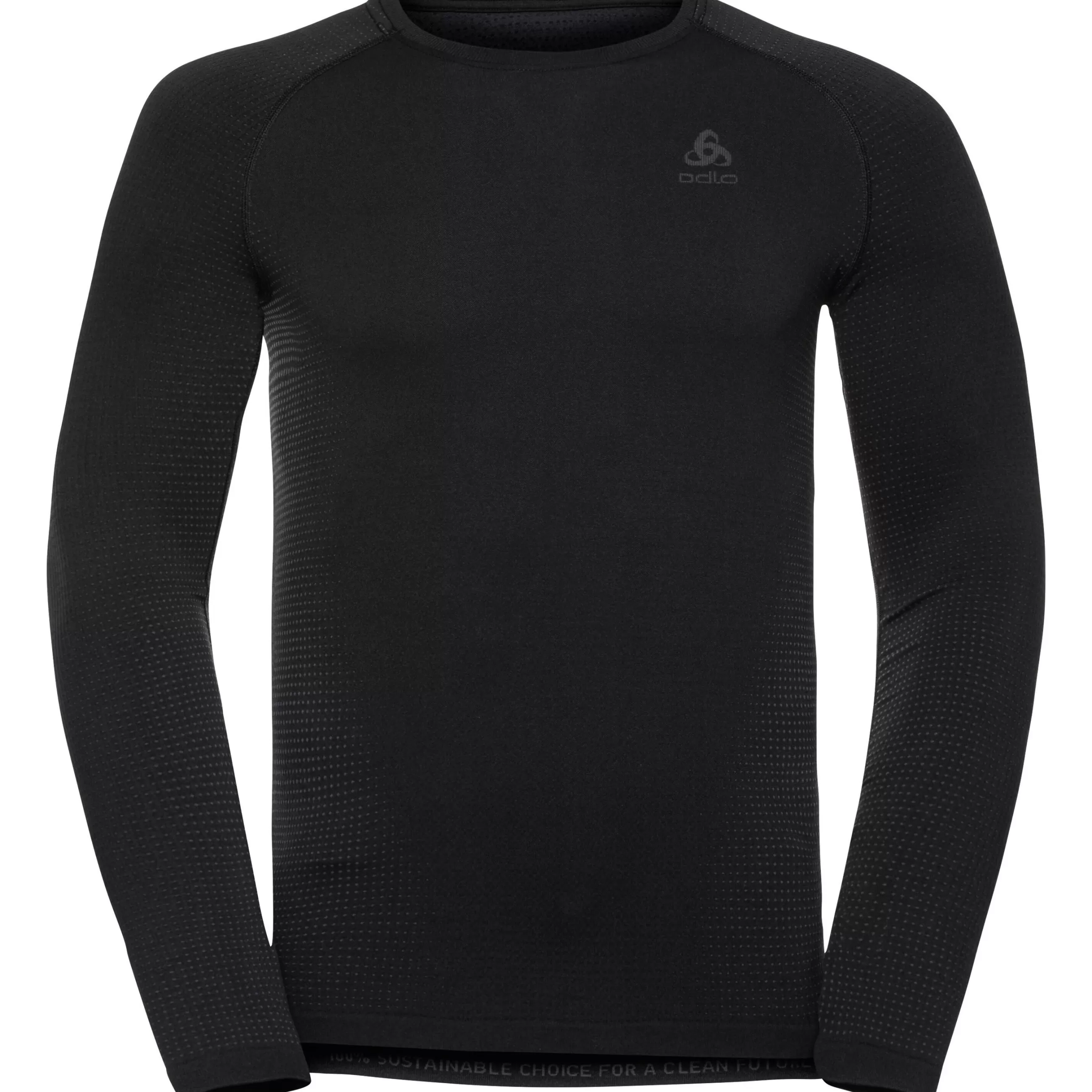 Base Layers^Odlo The Men's Performance Warm Eco Long Sleeve Base Layer Top Black - New Odlo Graphite Grey
