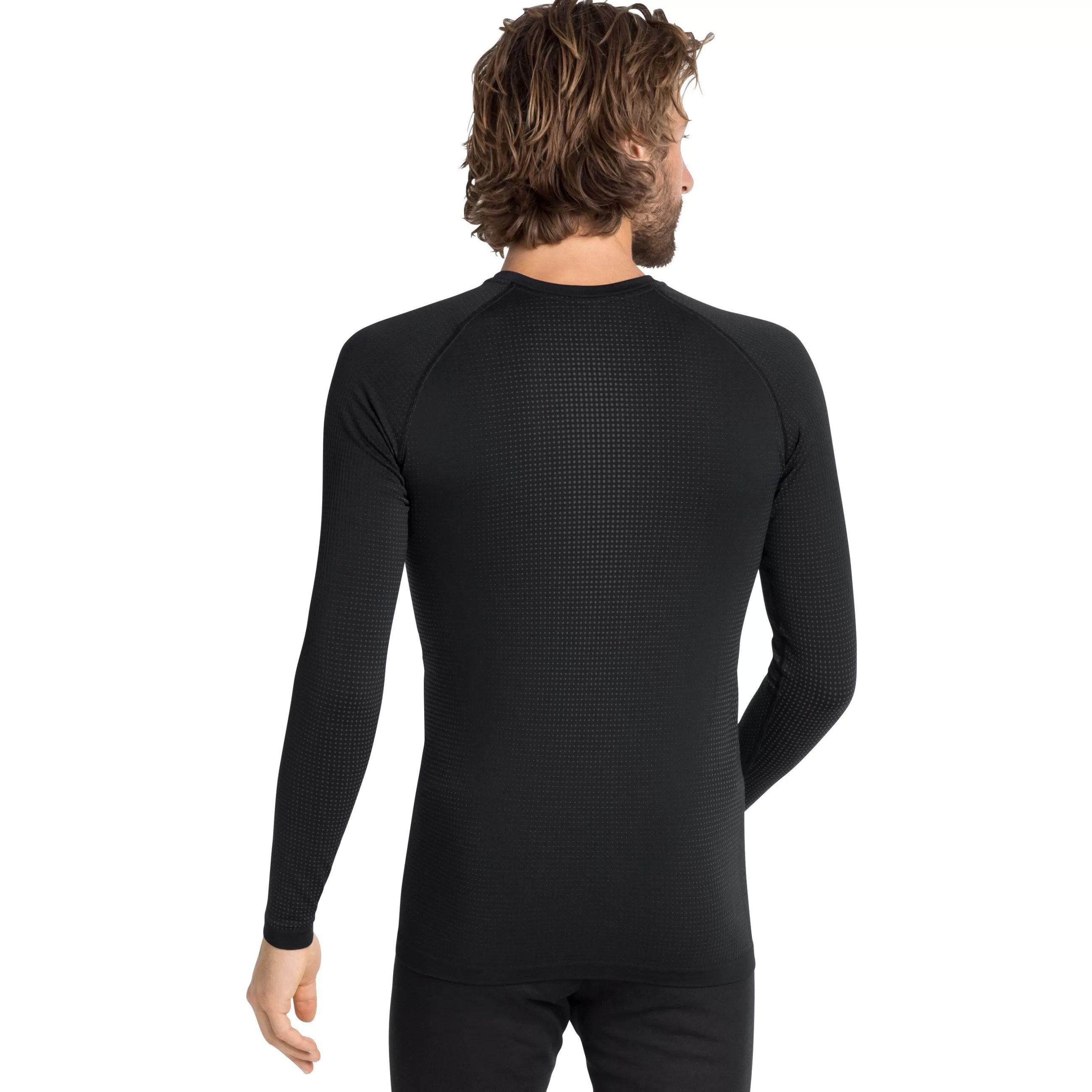Base Layers^Odlo The Men's Performance Warm Eco Long Sleeve Base Layer Top Black - New Odlo Graphite Grey