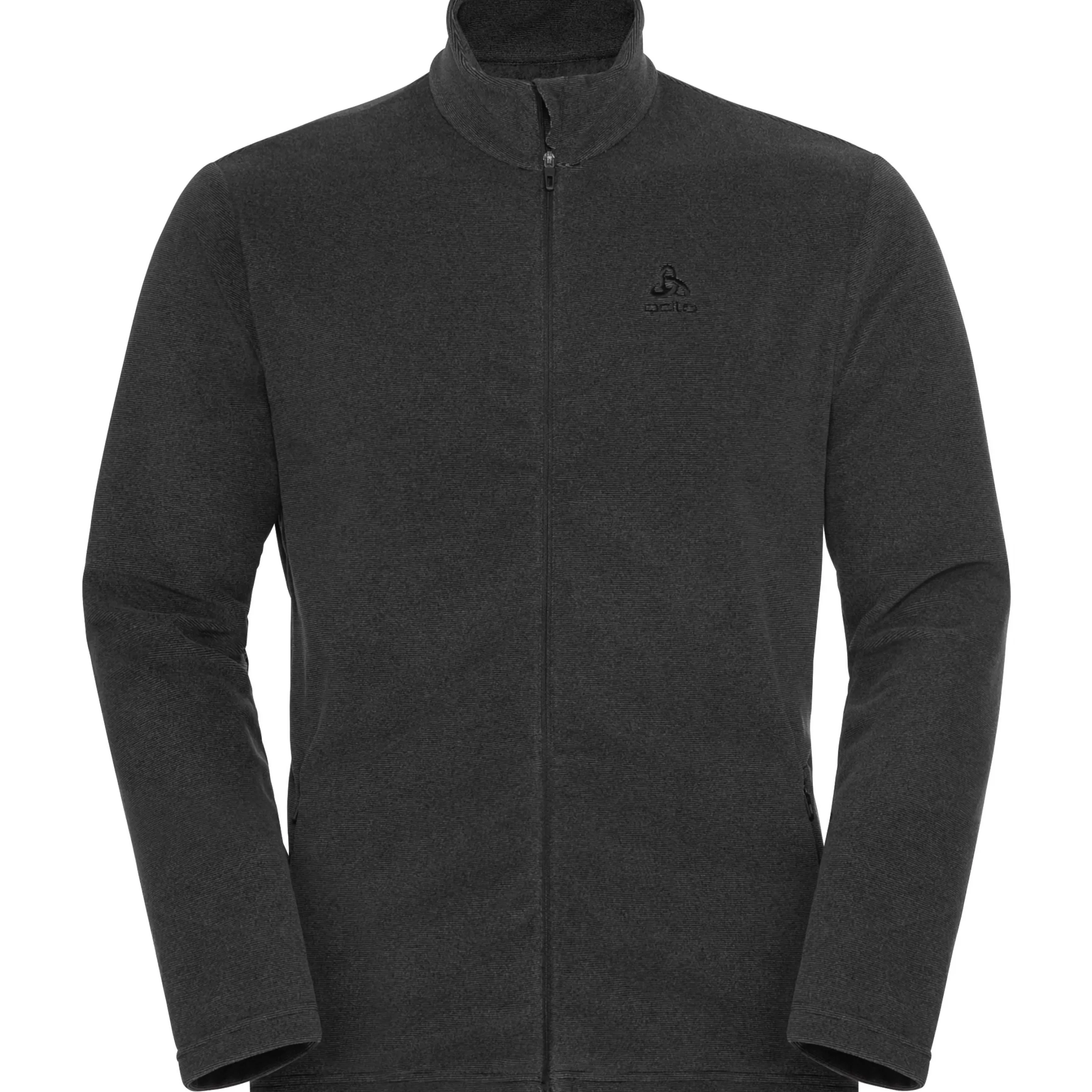 Mid Layers & Longsleeves^Odlo The Men's Roy Full Zip Mid Layer Top Shale Grey - Black Stripes