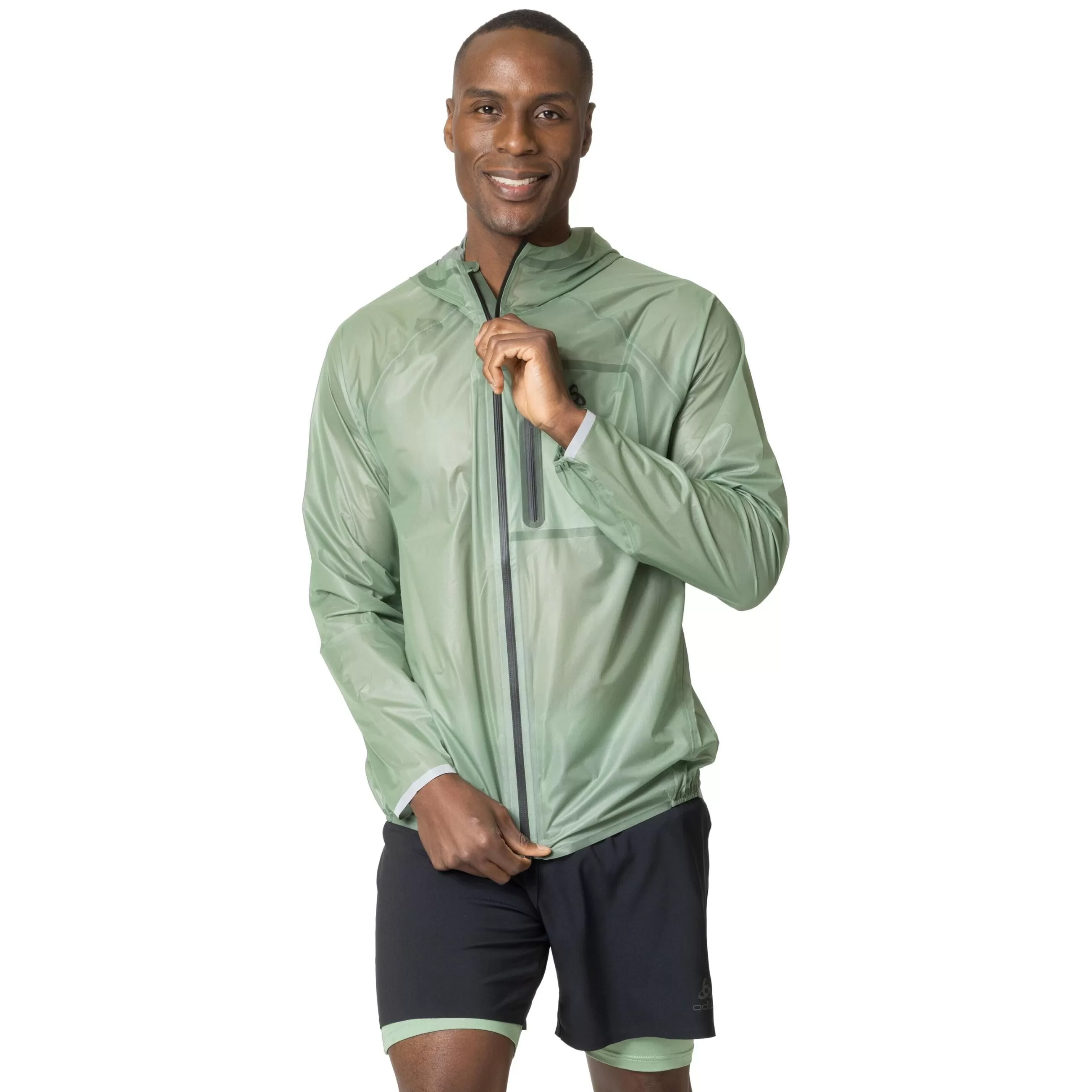 Jackets & Vests^Odlo The Men's Zeroweight Dual Dry Waterproof Running Jacket Loden Frost