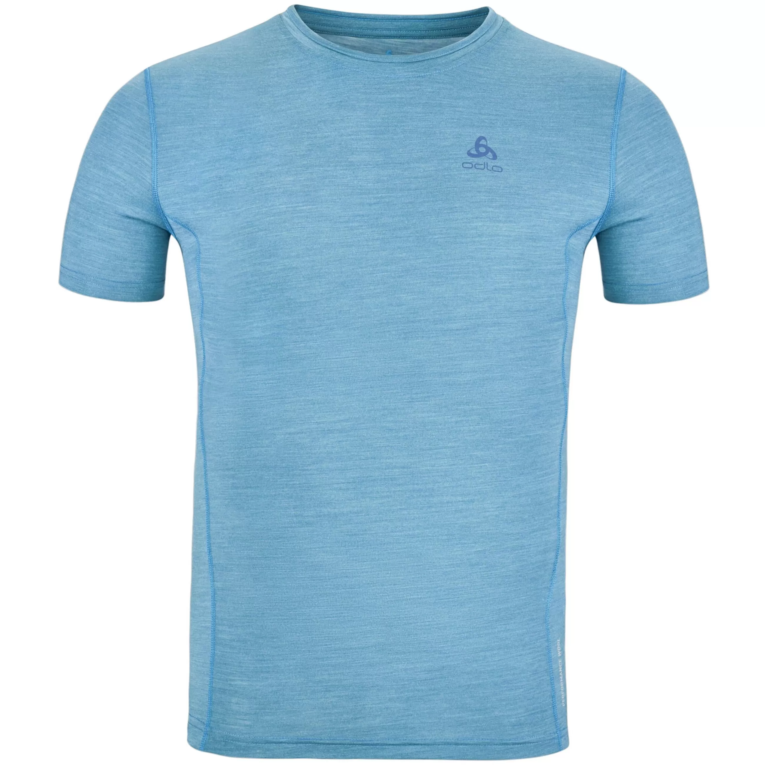 Base Layers^Odlo The Natural Performance Wool 130 Base Layer T-Shirt Saxony Blue Melange