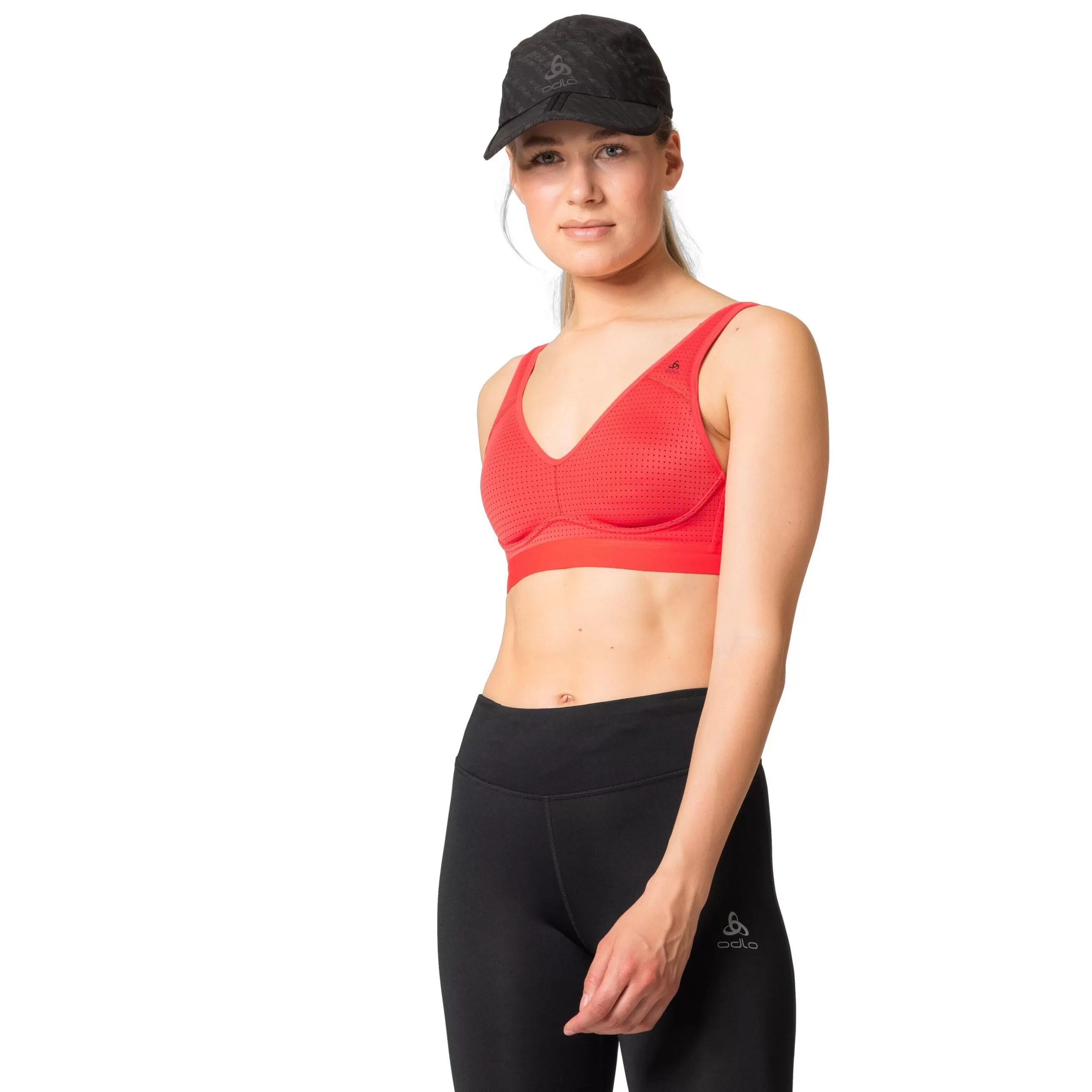 Sports Bras^Odlo The Performance High Support Bra Cayenne