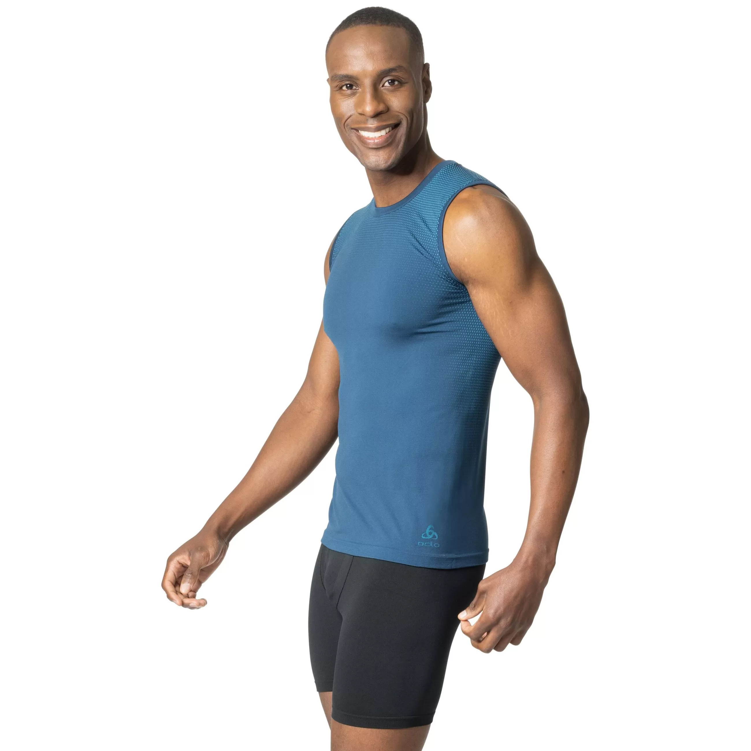 Base Layers^Odlo The Performance Light Eco Tank Top Blue Wing Teal - Saxony Blue