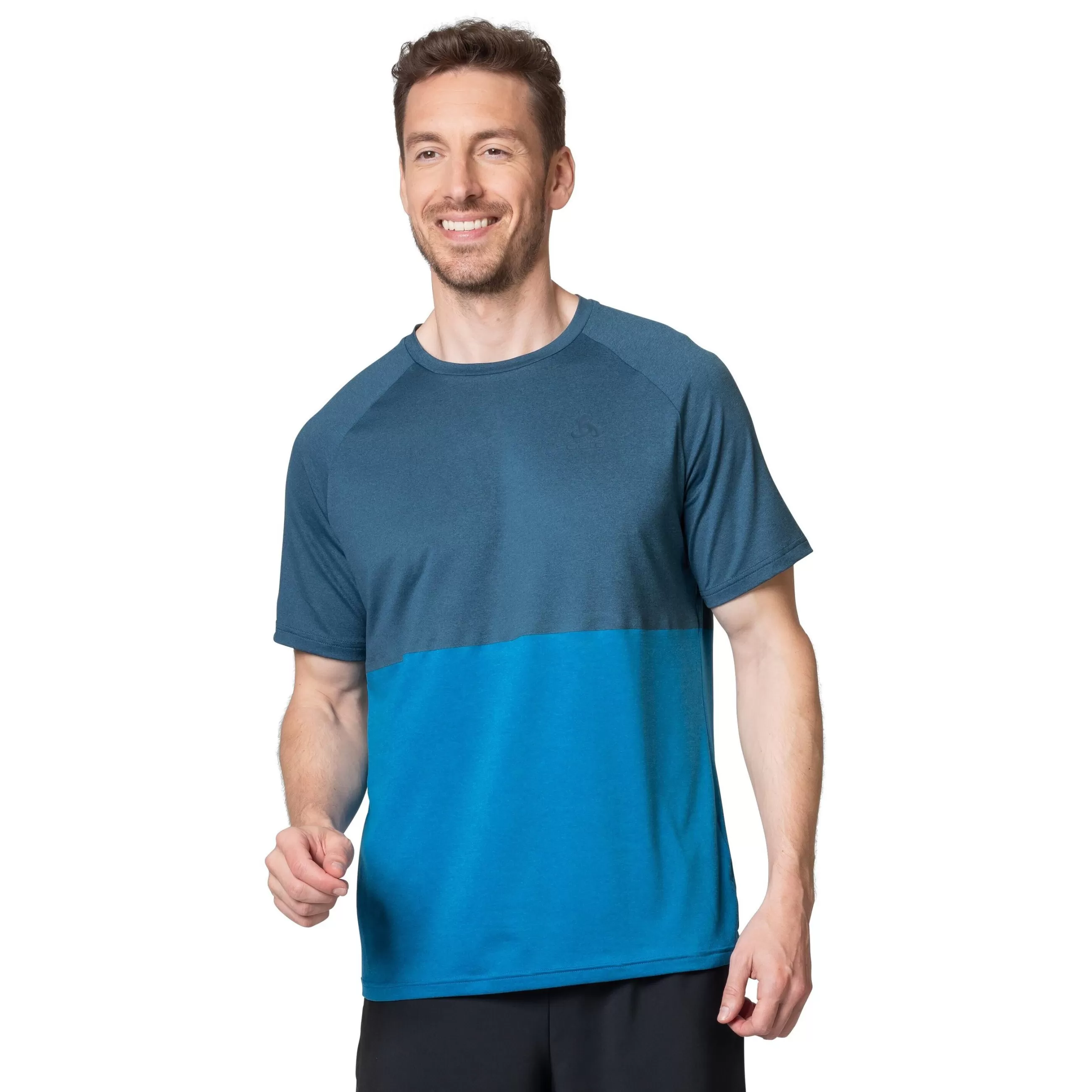 T-Shirts & Polos^Odlo The Run Easy Crew Neck T-Shirt Blue Wing Teal - Indigo Bunting