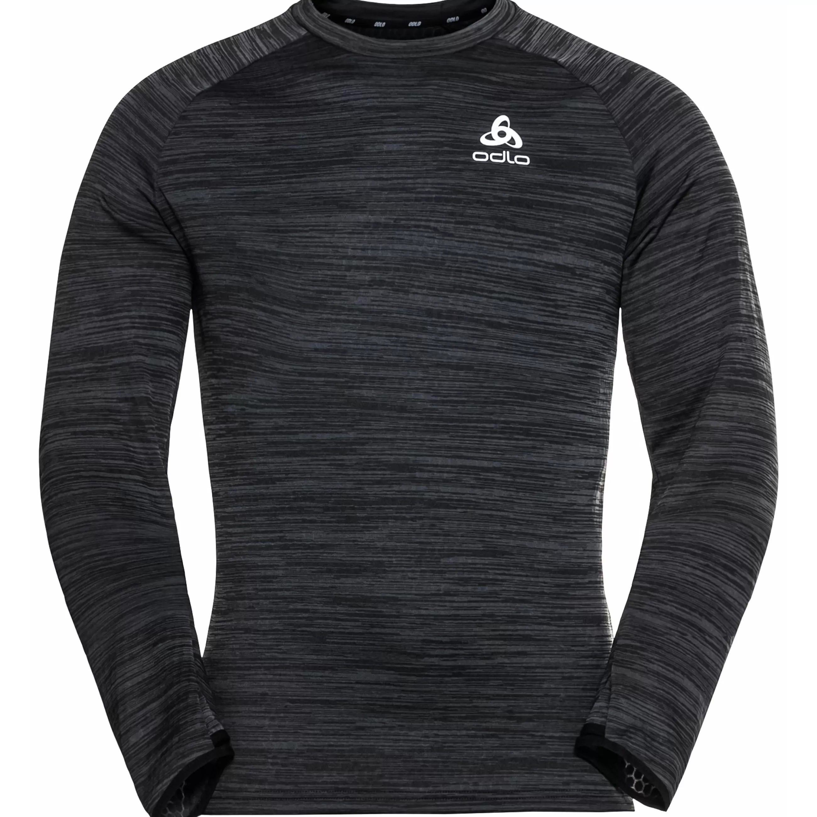 Mid Layers & Longsleeves^Odlo The Run Easy Warm Mid Layer Black Melange