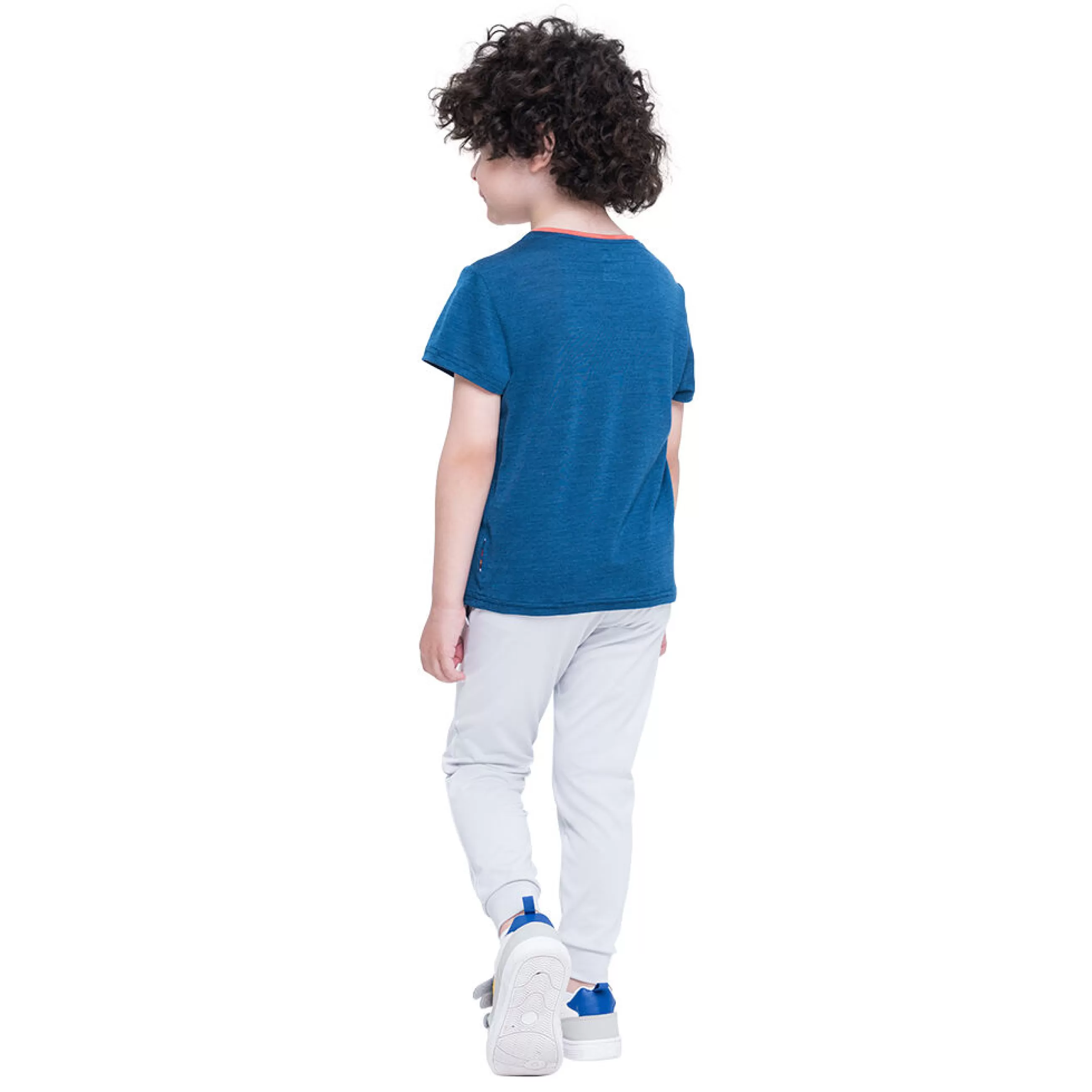 Clothing^Odlo The Weact Kids' Collection Concord Merino Print T-Shirt Estate Blue - Graphic Bear