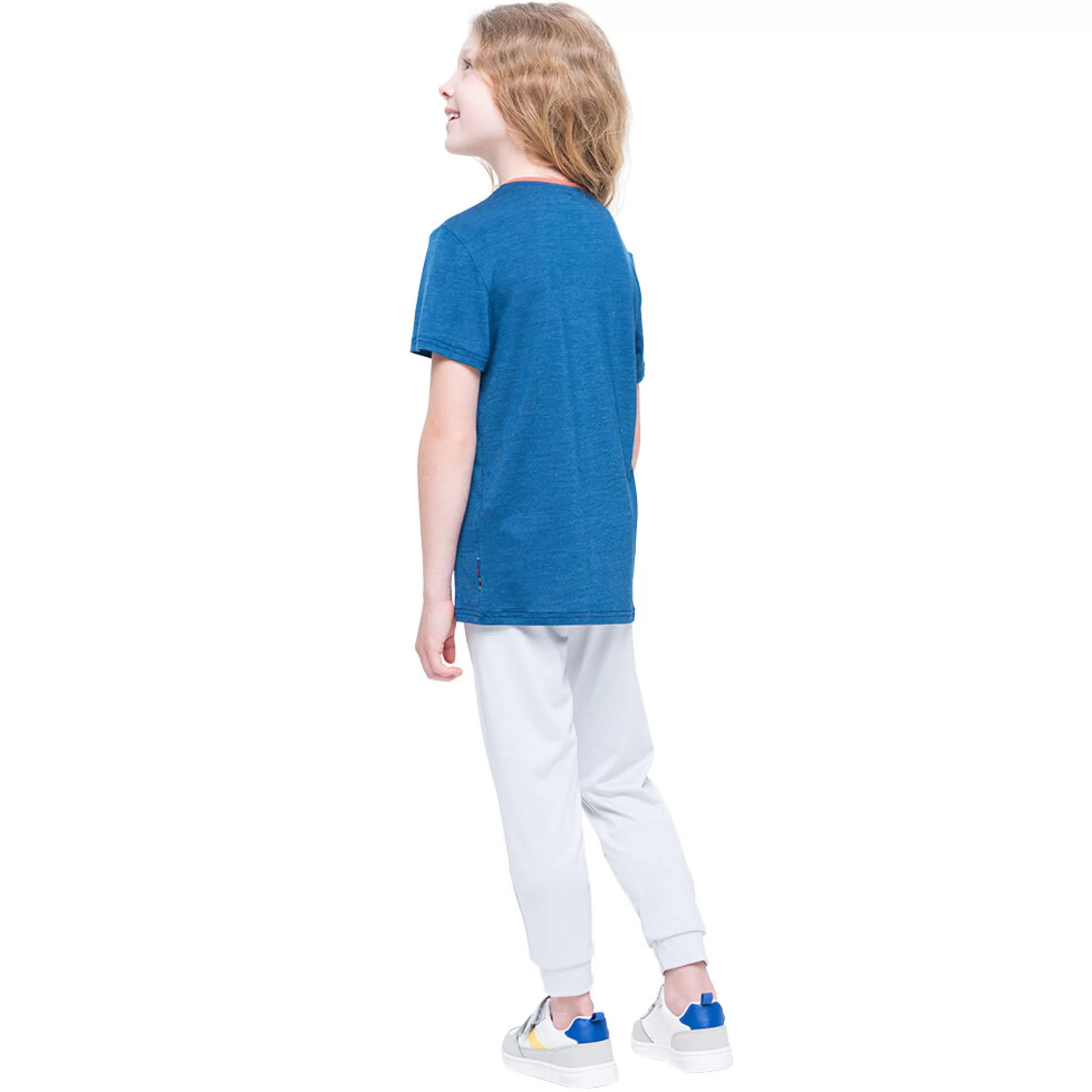 Clothing^Odlo The Weact Kids' Collection Concord Merino Print T-Shirt Estate Blue - Graphic Bear