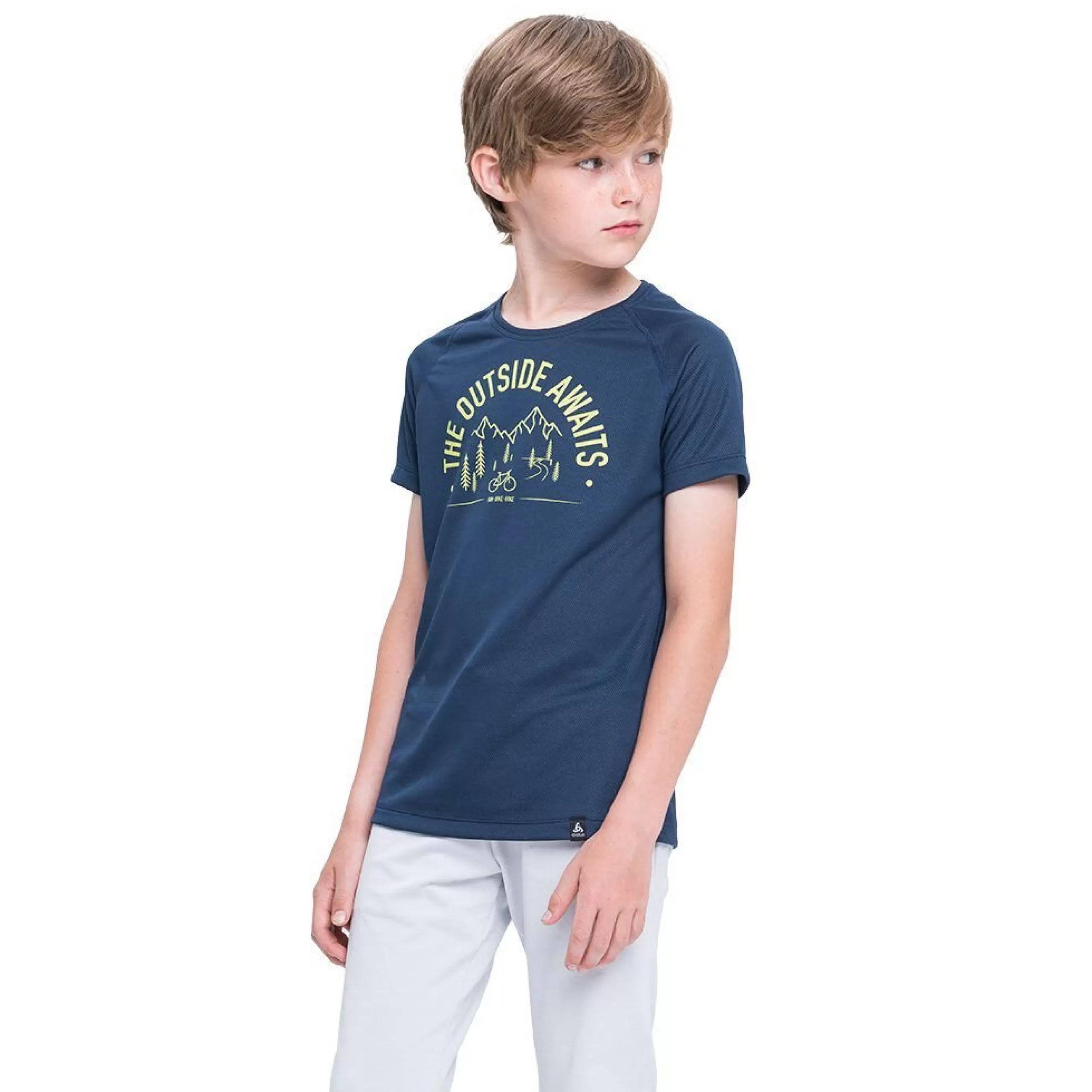 Clothing^Odlo The Weact Kids' Collection F-Dry Active Tee Diving Navy