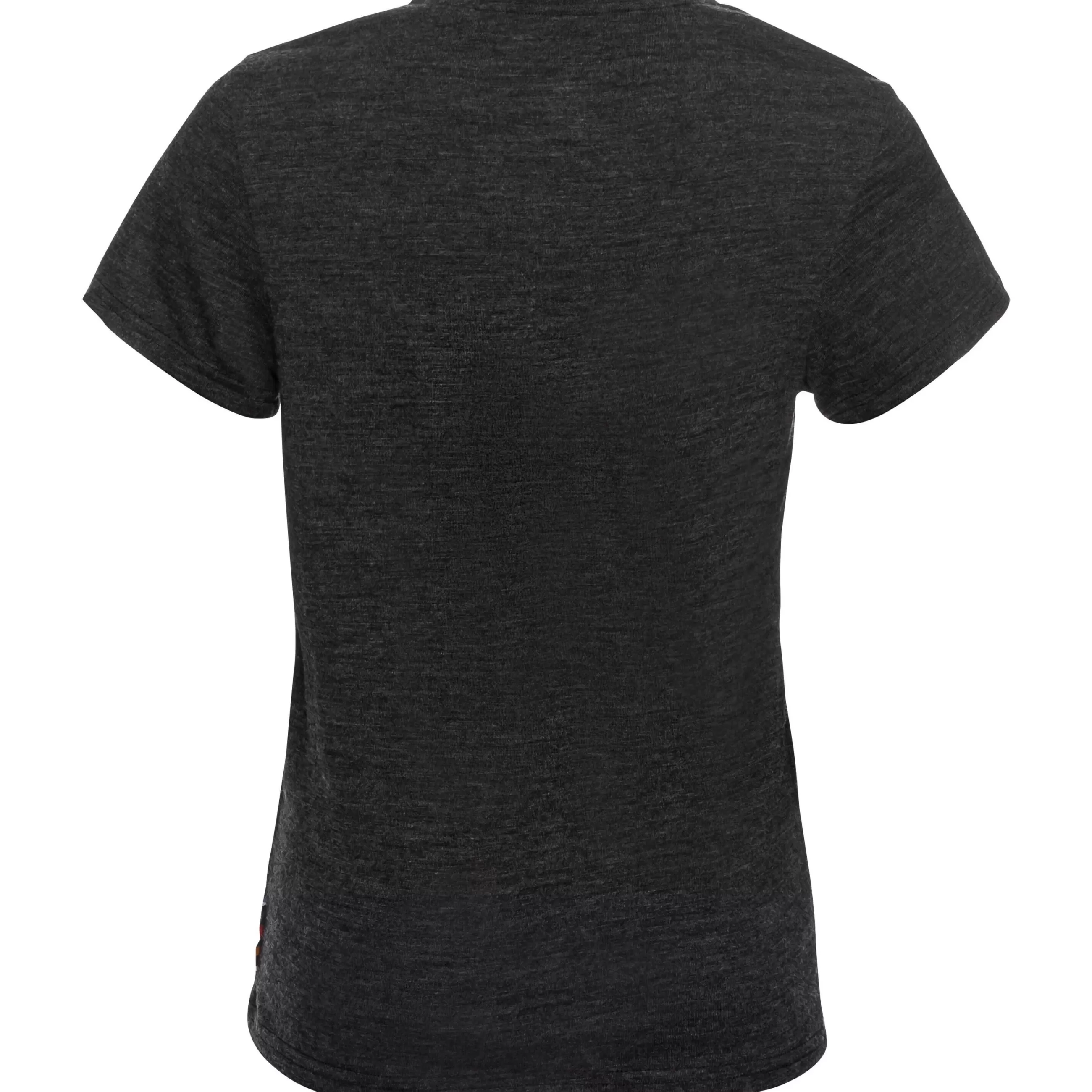 Clothing^Odlo The Weact Kids' Collection Merino Print Warm T-Shirt Dark Grey Melange - Print 1