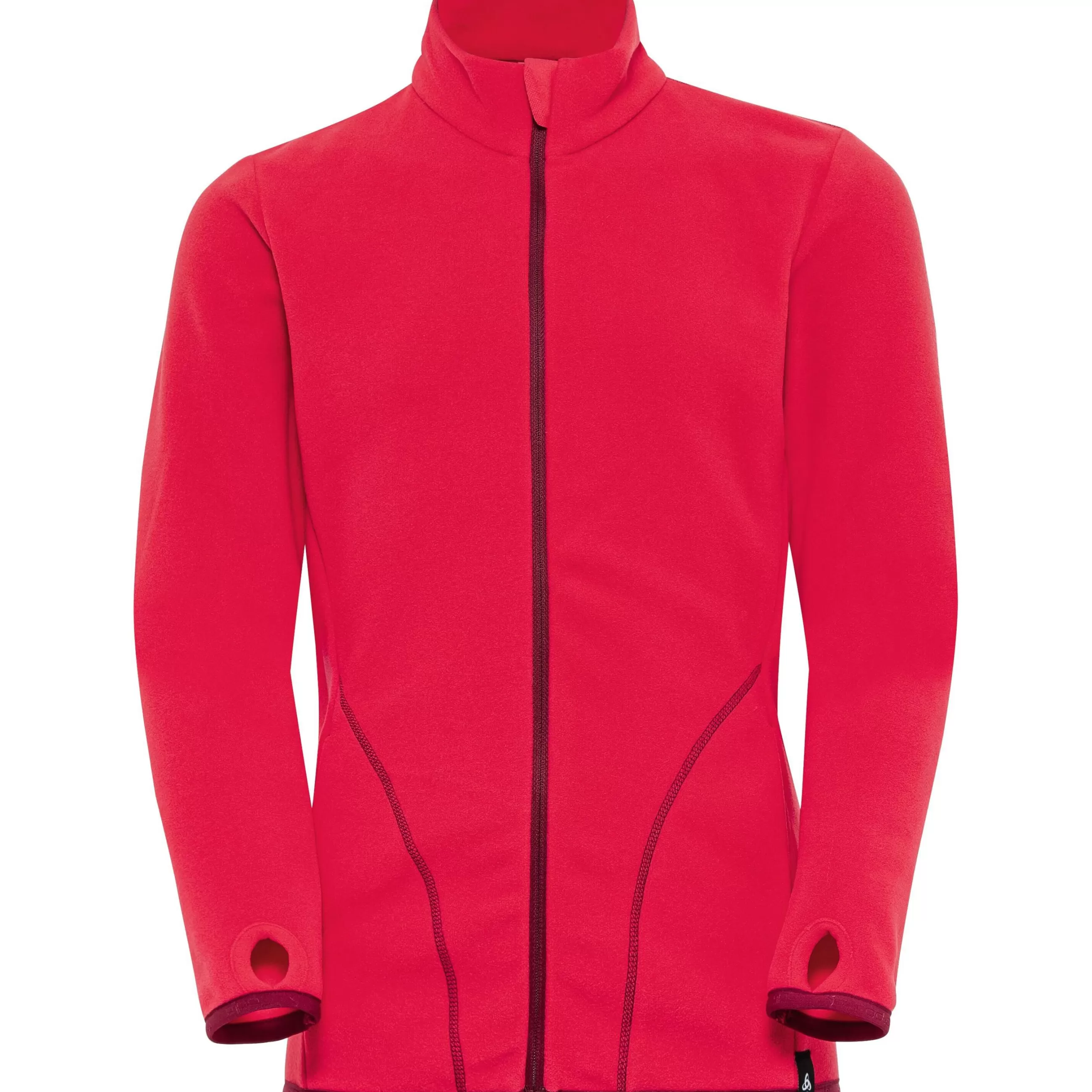 Clothing^Odlo The Weact Kids' Collection Roy Stripe Mid Layer Full Zip Fleece Hibiscus