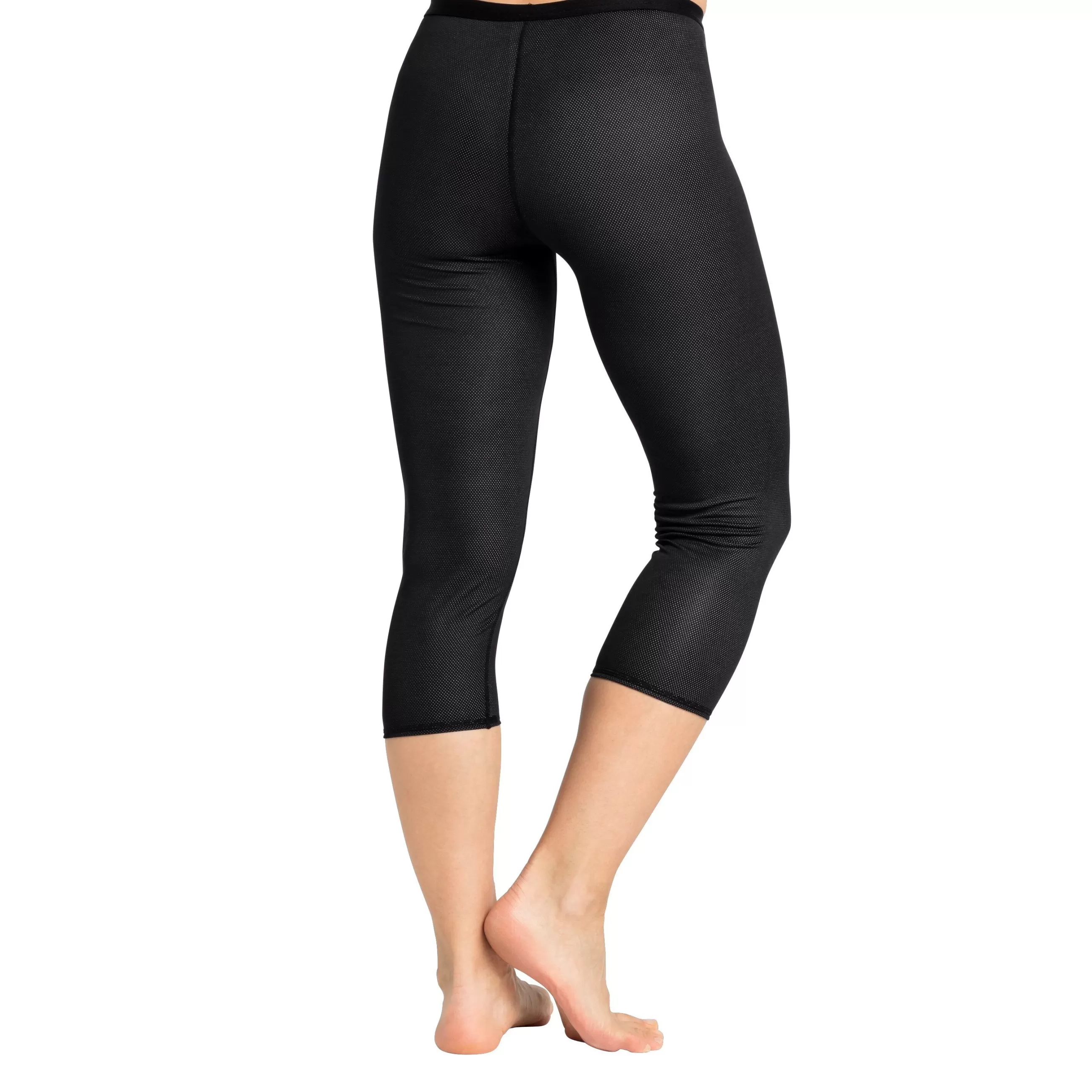 Base Layers^Odlo The Women's Active F-Dry Light Eco 3/4 Base Layer Pants Black