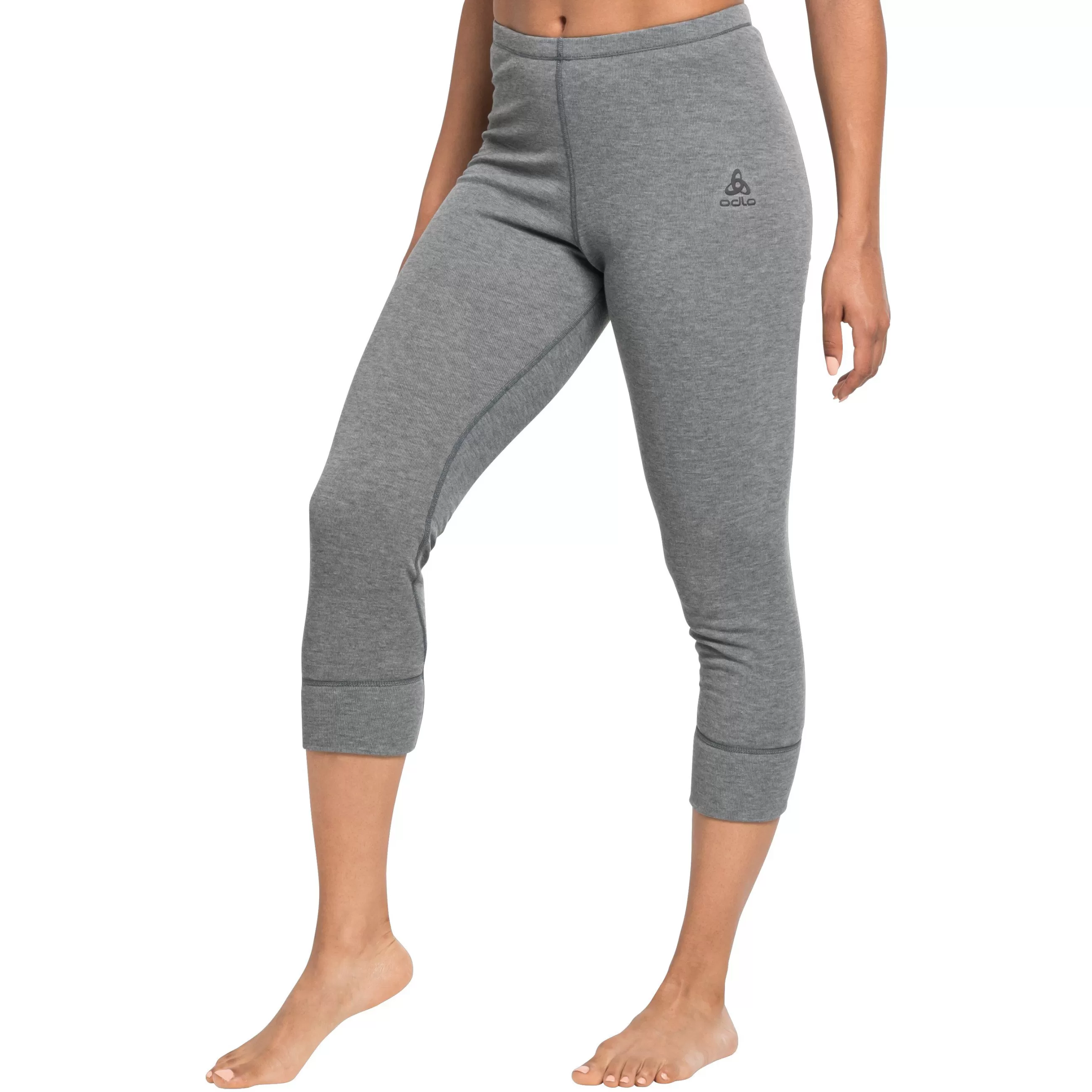 Base Layers^Odlo The Women's Active Warm Eco 3/4 Base Layer Bottoms Odlo Steel Grey Melange