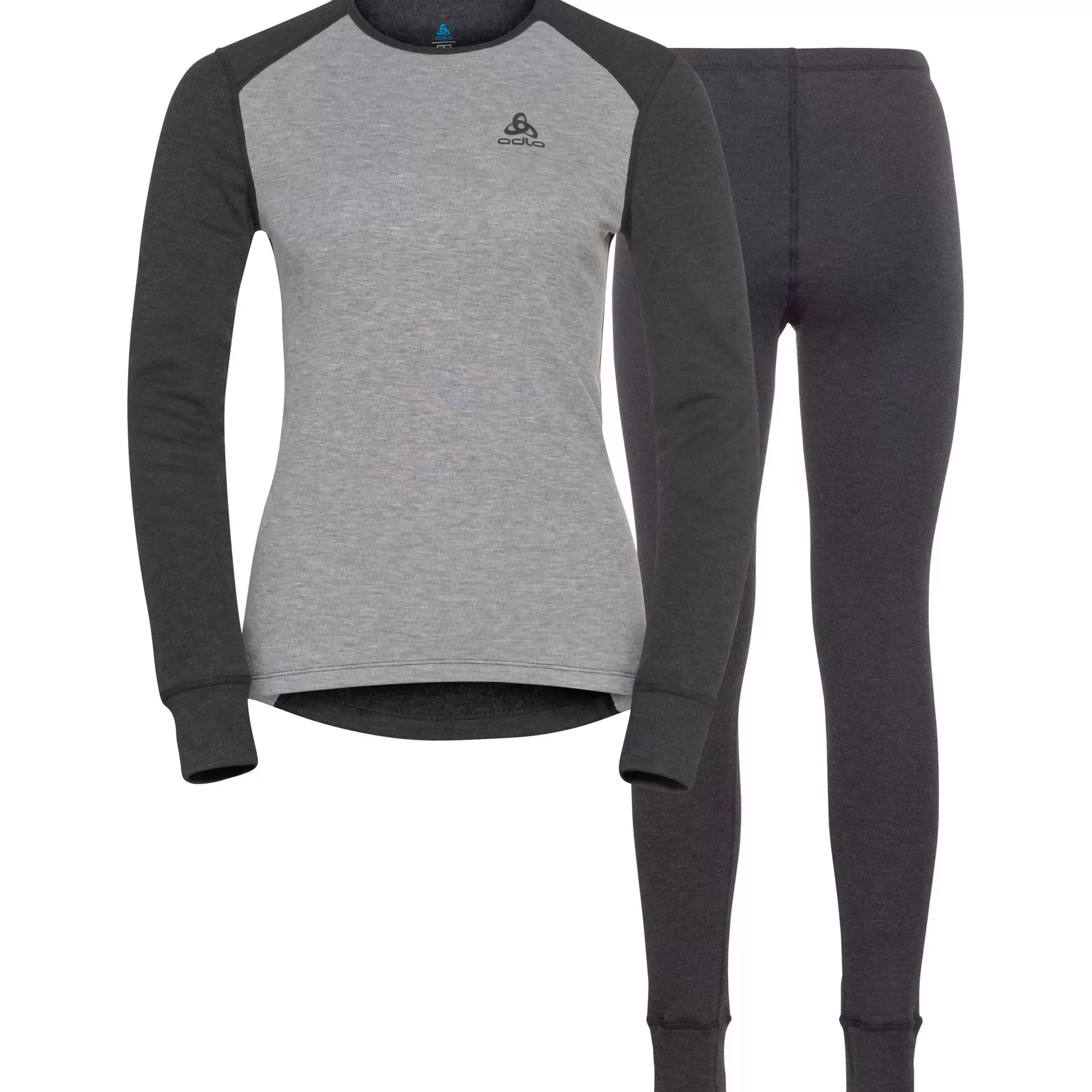 Base Layers^Odlo The Women's Active Warm Eco Base Layer Set Dark Grey Melange - Grey Melange