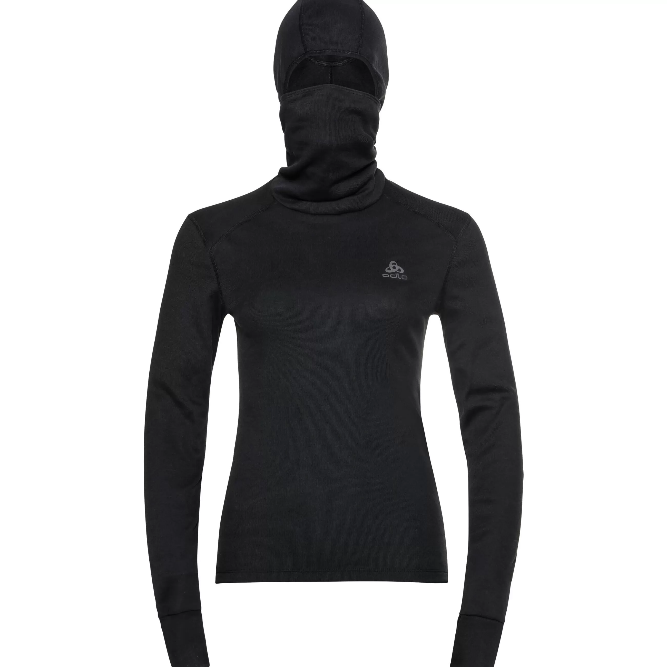 Base Layers^Odlo The Women's Active Warm Eco Base Layer Top With Facemask Black